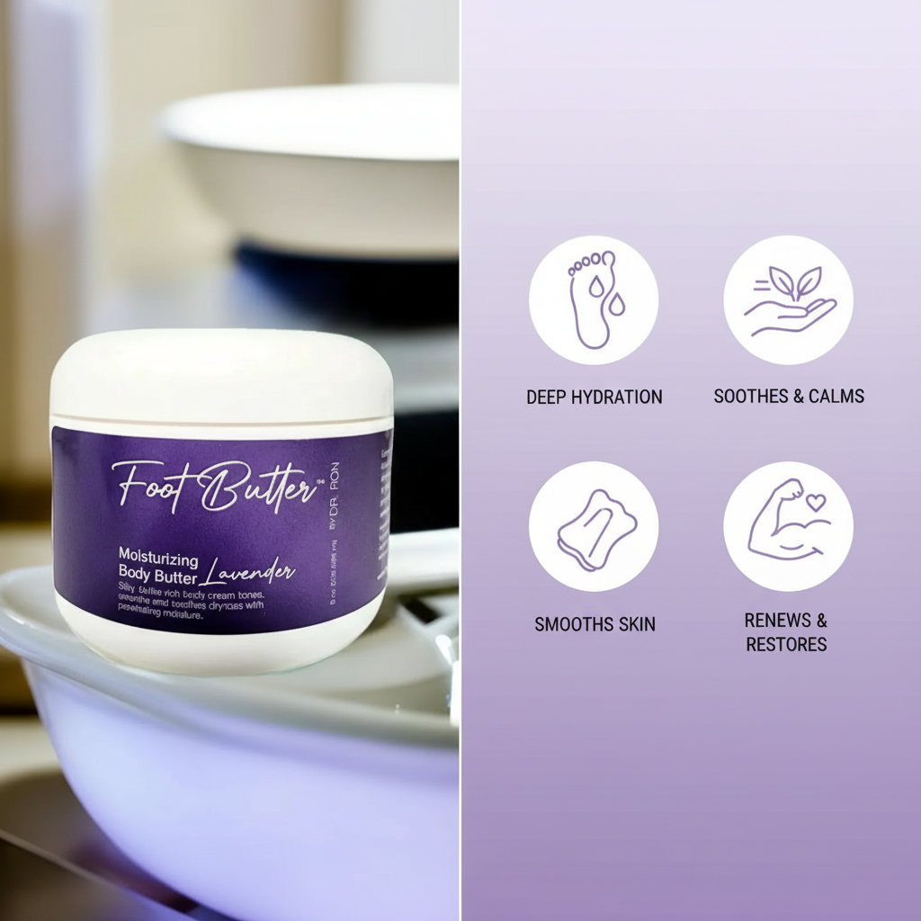 Lavender Moisturizing Body Butter – Deep Hydration for Dry Skin & Tired Feet by Foot Butter by Dr Ron