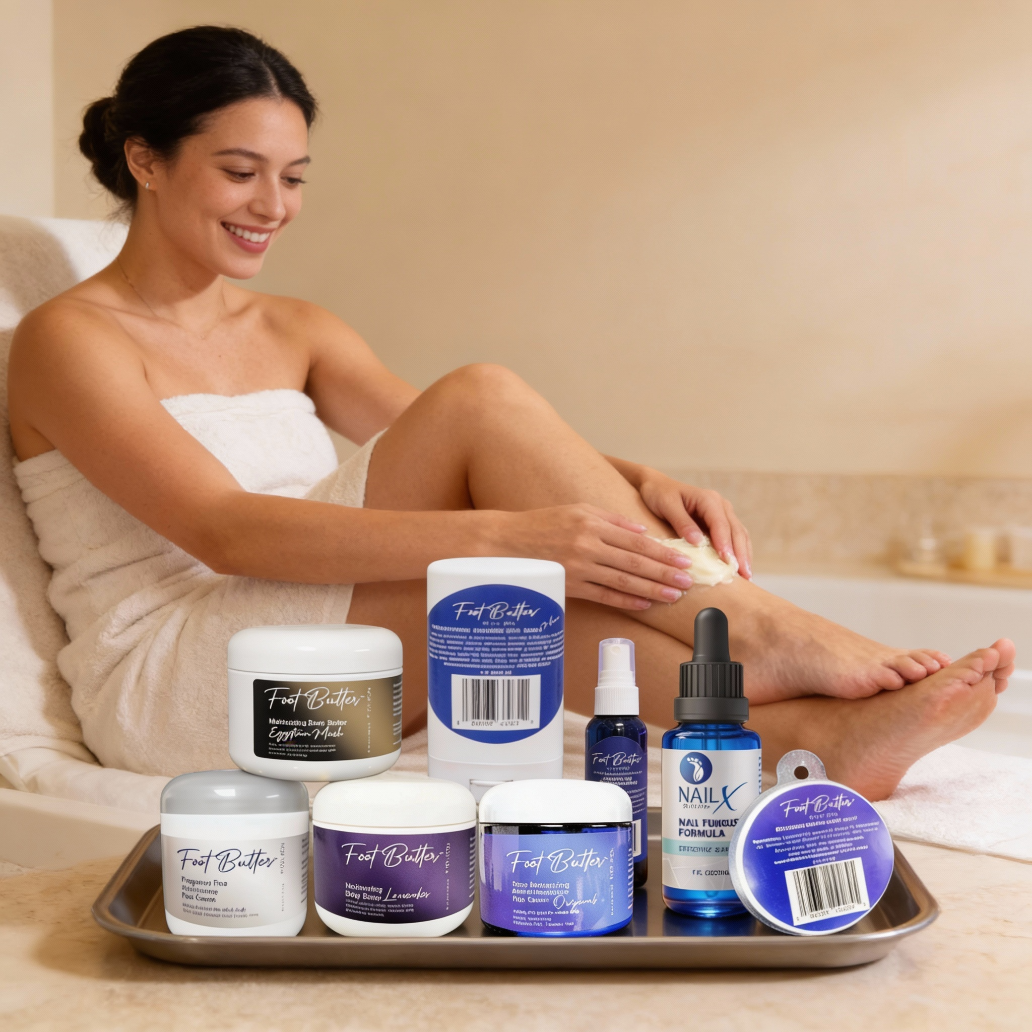 Ultimate Foot & Body Care Bundle – Foot Butter Creams, Body Butter, Heel Balm, Cooling Spray, Nail Repair & Bath Soap by Foot Butter by Dr Ron