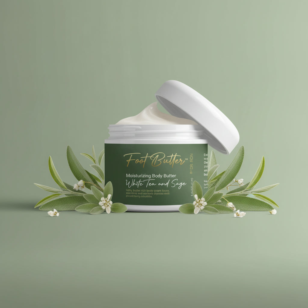 White Tea & Sage Moisturizing Body Butter – Hydrating, Nourishing, Ultra-Soft Skin Cream by Foot Butter by Dr Ron