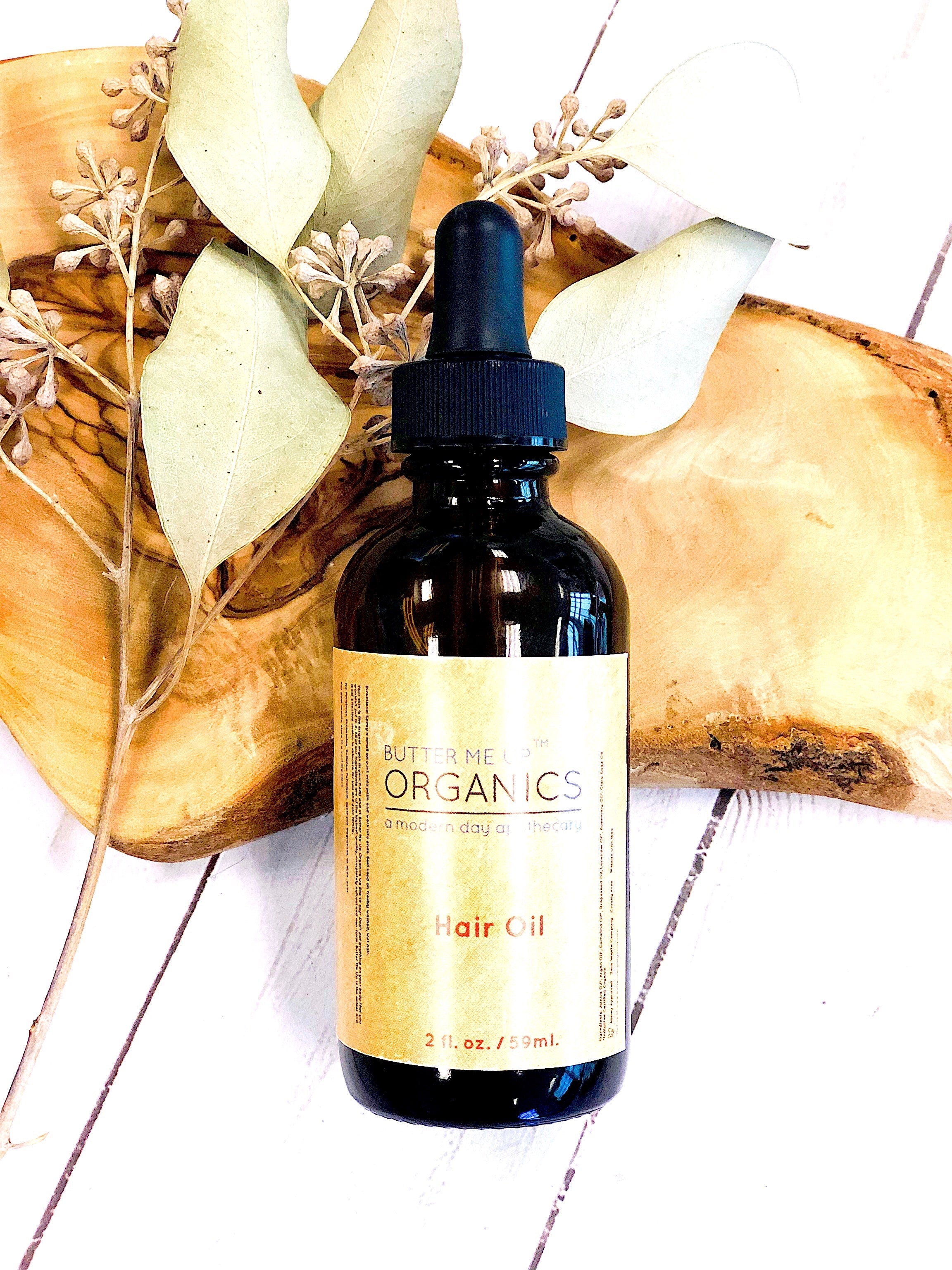 Organic Hair Oil Repair Healthy Hair by Butter Me Up Organics