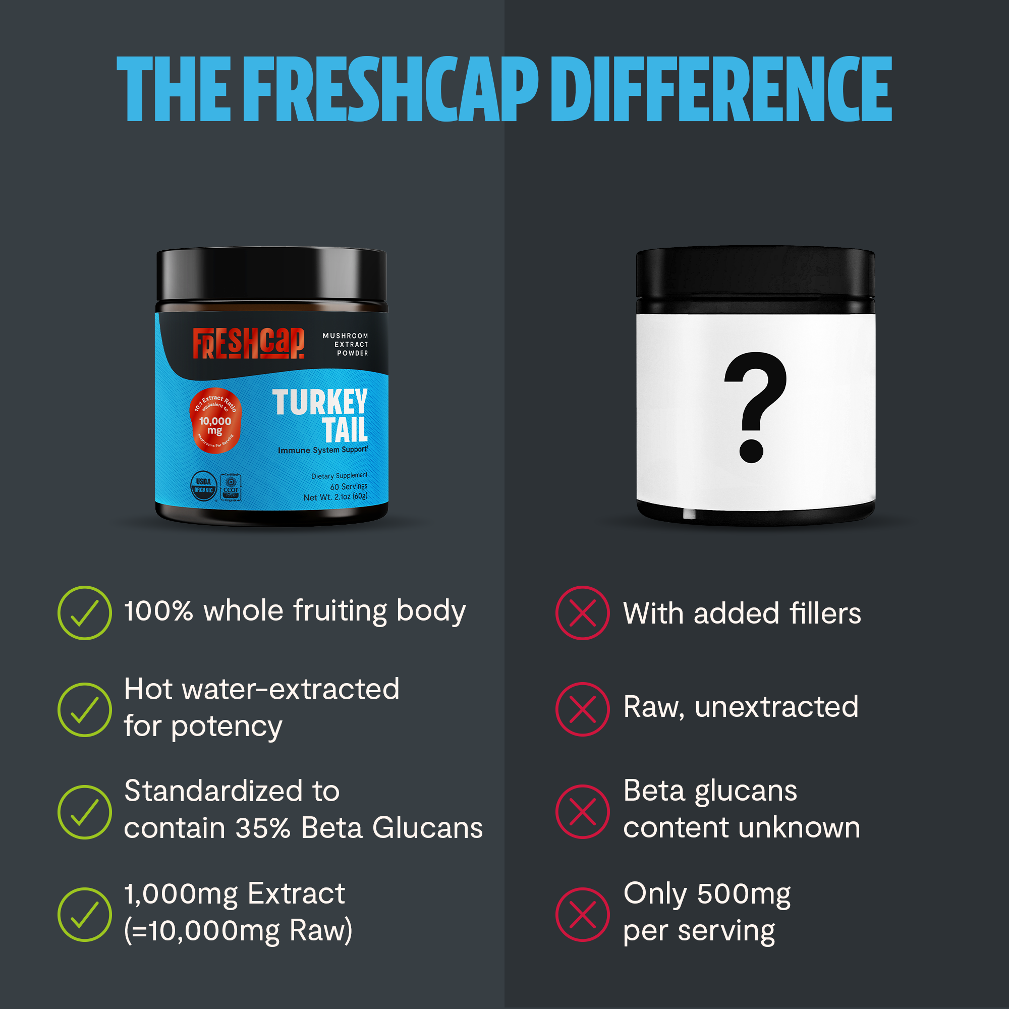 Organic Turkey Tail Mushroom Powder by FreshCap Mushrooms