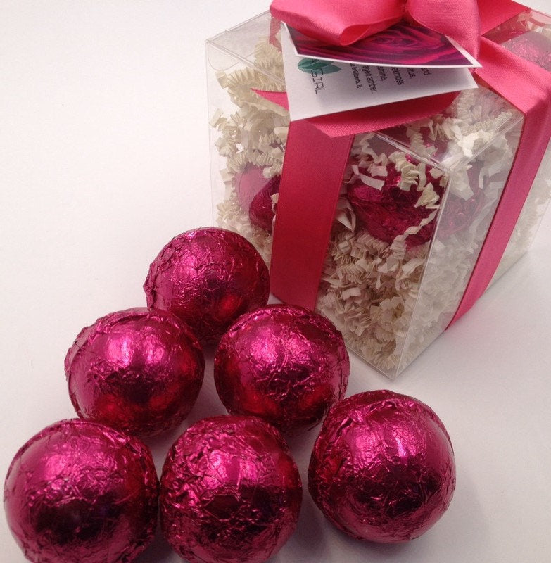 Luxury Bath Bomb GIFT SET with 6 (six) 2.25 oz bath bombs, (select from drop down menu Fragrances R thru Z) by Spa Pure