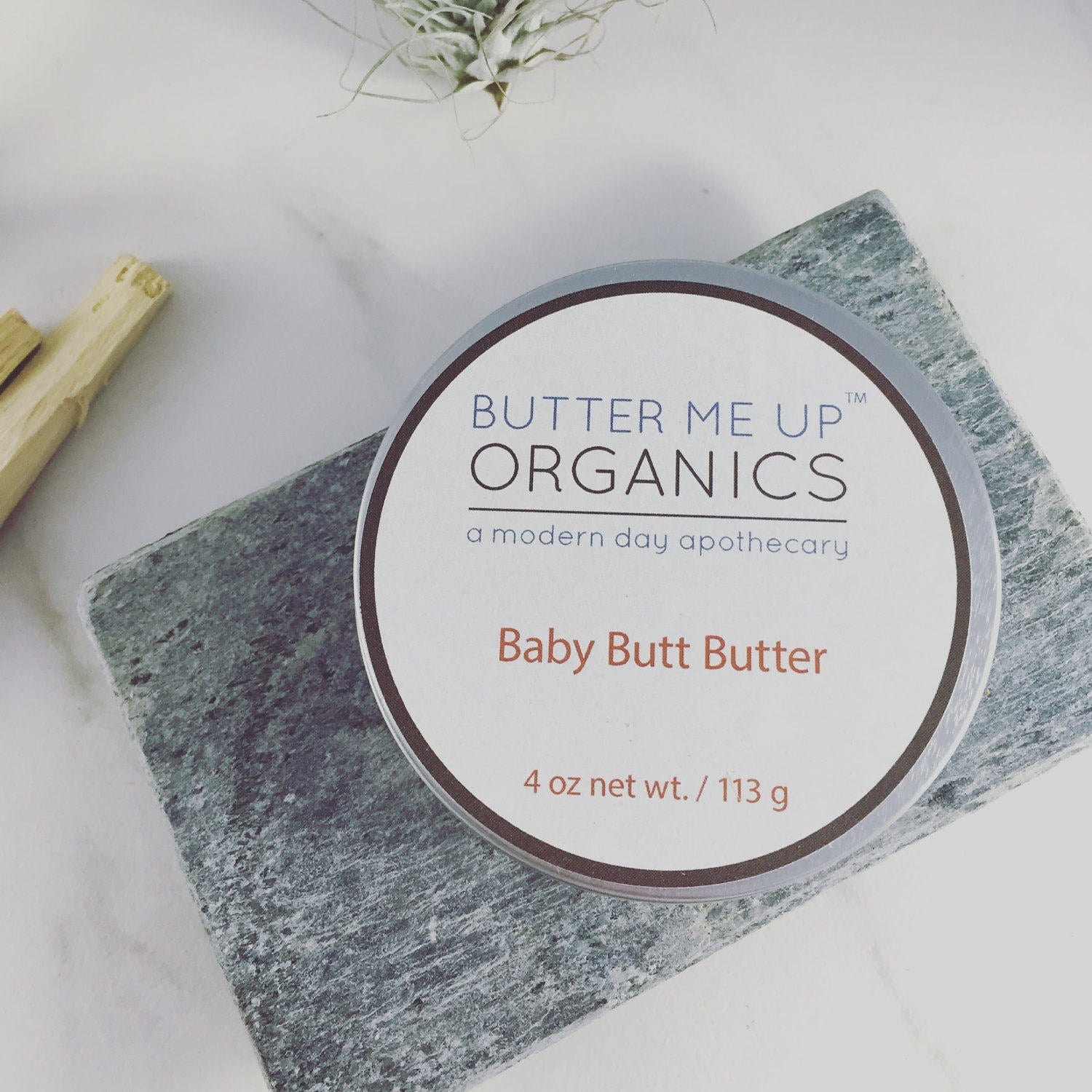 Baby Butt Butter / Organic Diaper Cream / Cloth Diapers Safe by Butter Me Up Organics