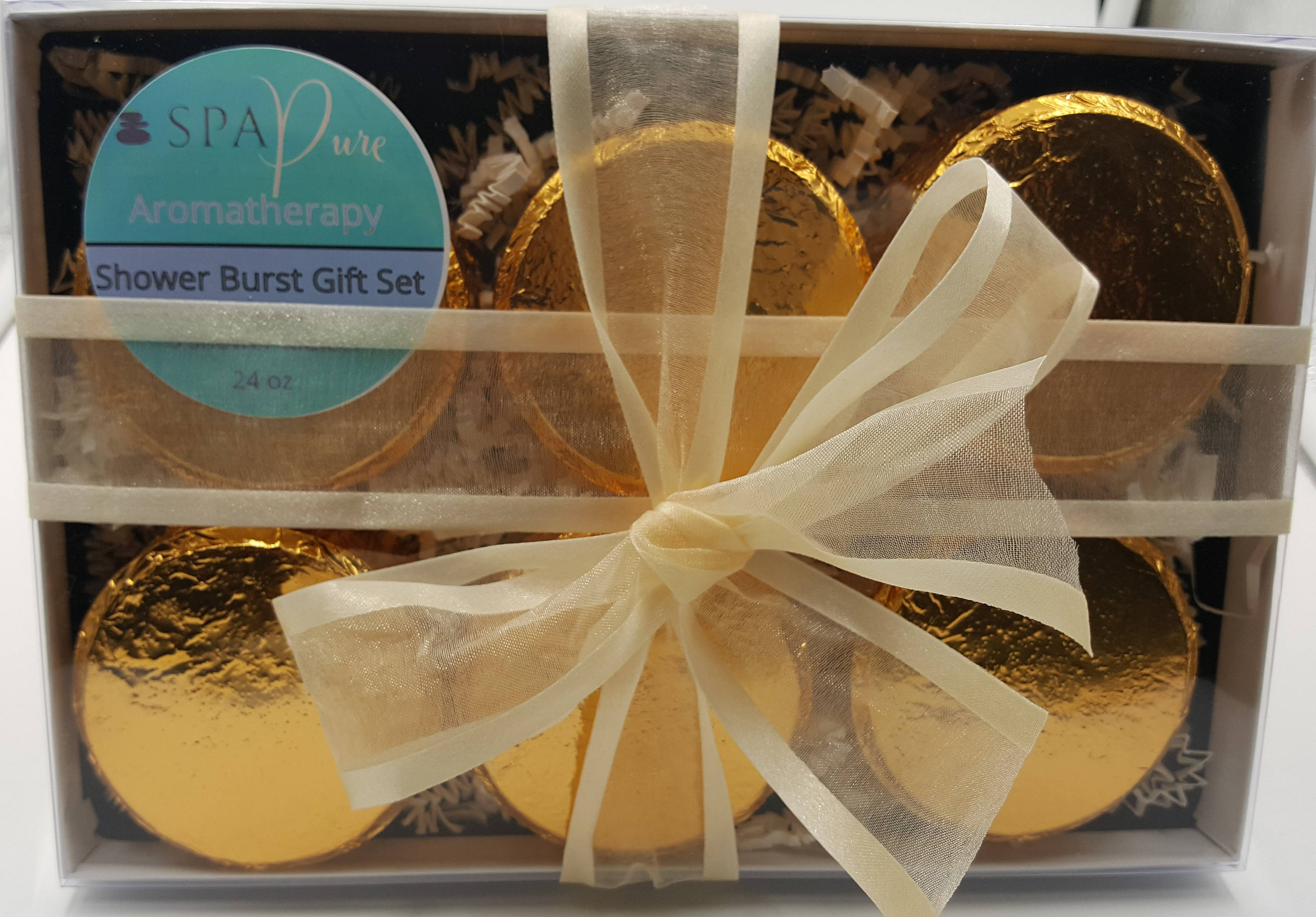 Gift Set with 6 Aromatherapy Shower Tablets - Best Sellers - 100% Essential Oil Blends by Spa Pure
