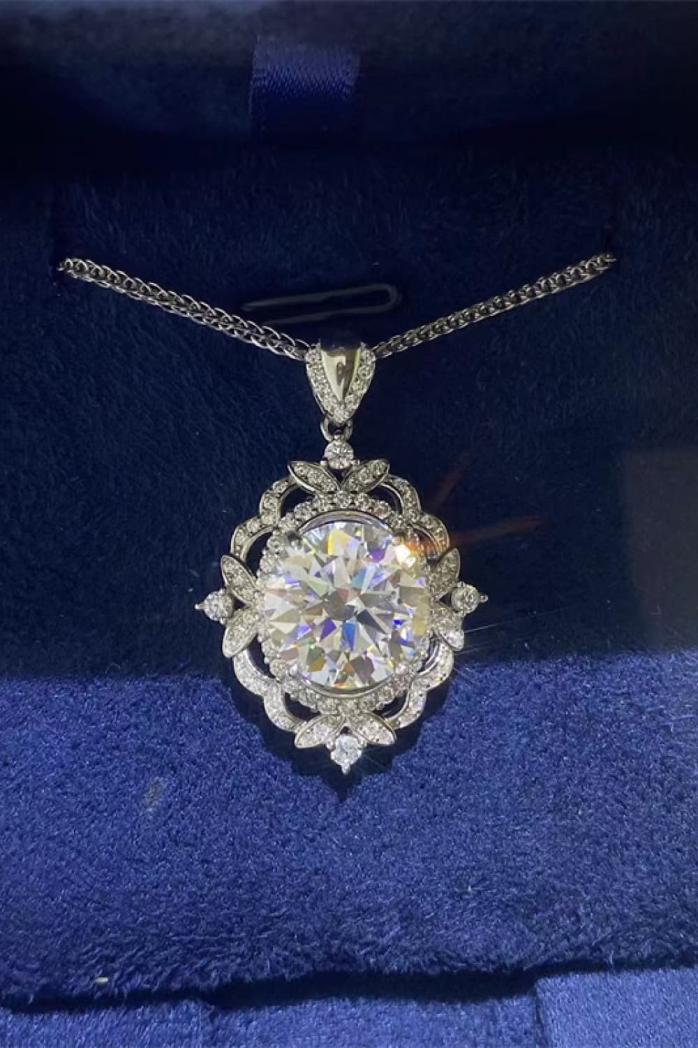 5 Carat Sparkala™ Platinum-Plated 925 Sterling Silver Necklace by Sparkala