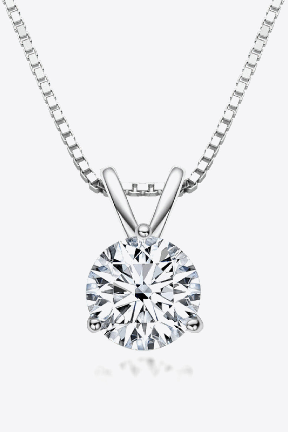 Adored Show Off 1 Carat Sparkala™ Pendant Necklace (Platinum-Plated Fine Silver) by Sparkala