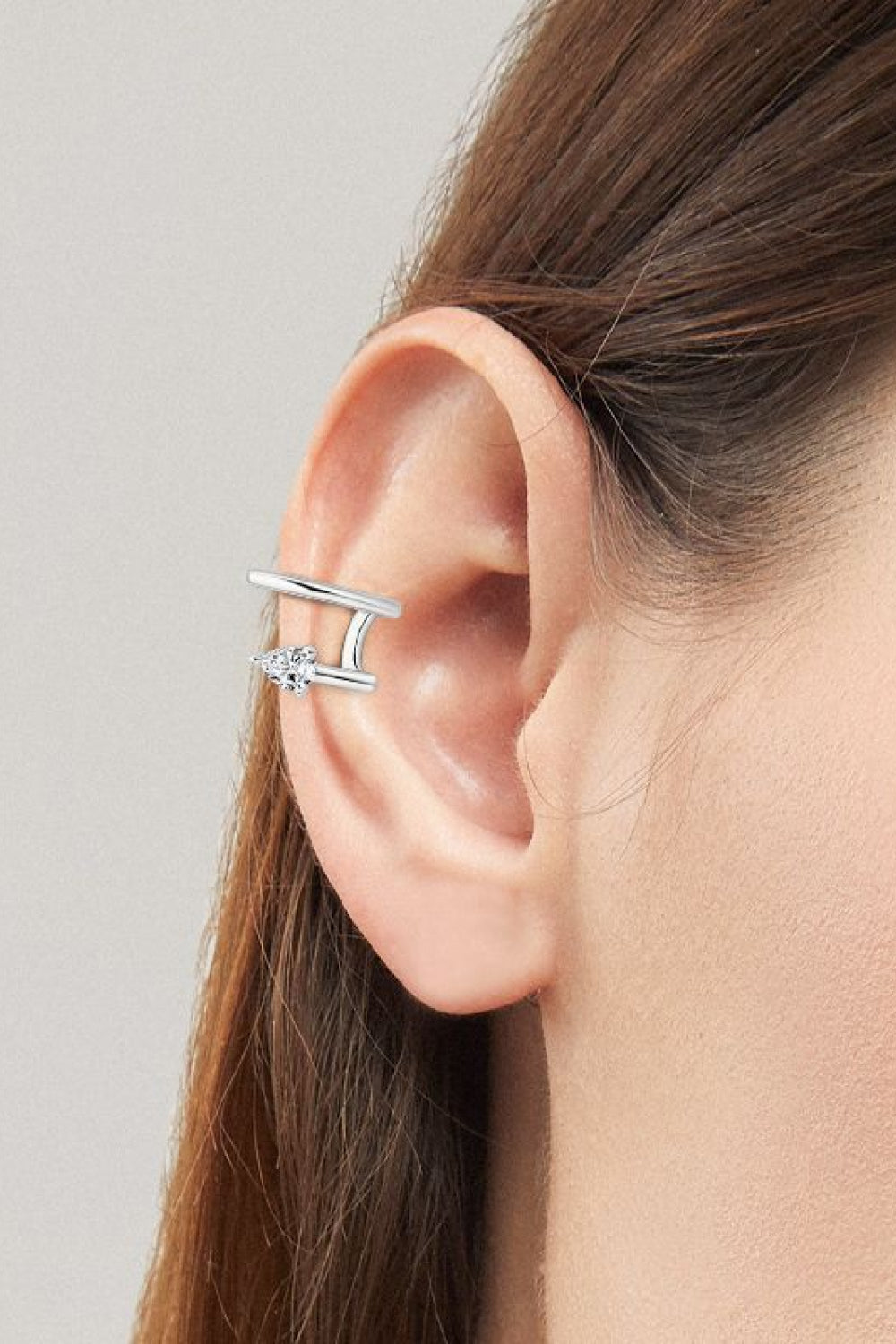 Sparkala™ Platinum-Plated 925 Sterling Silver Cuff Earrings by Sparkala