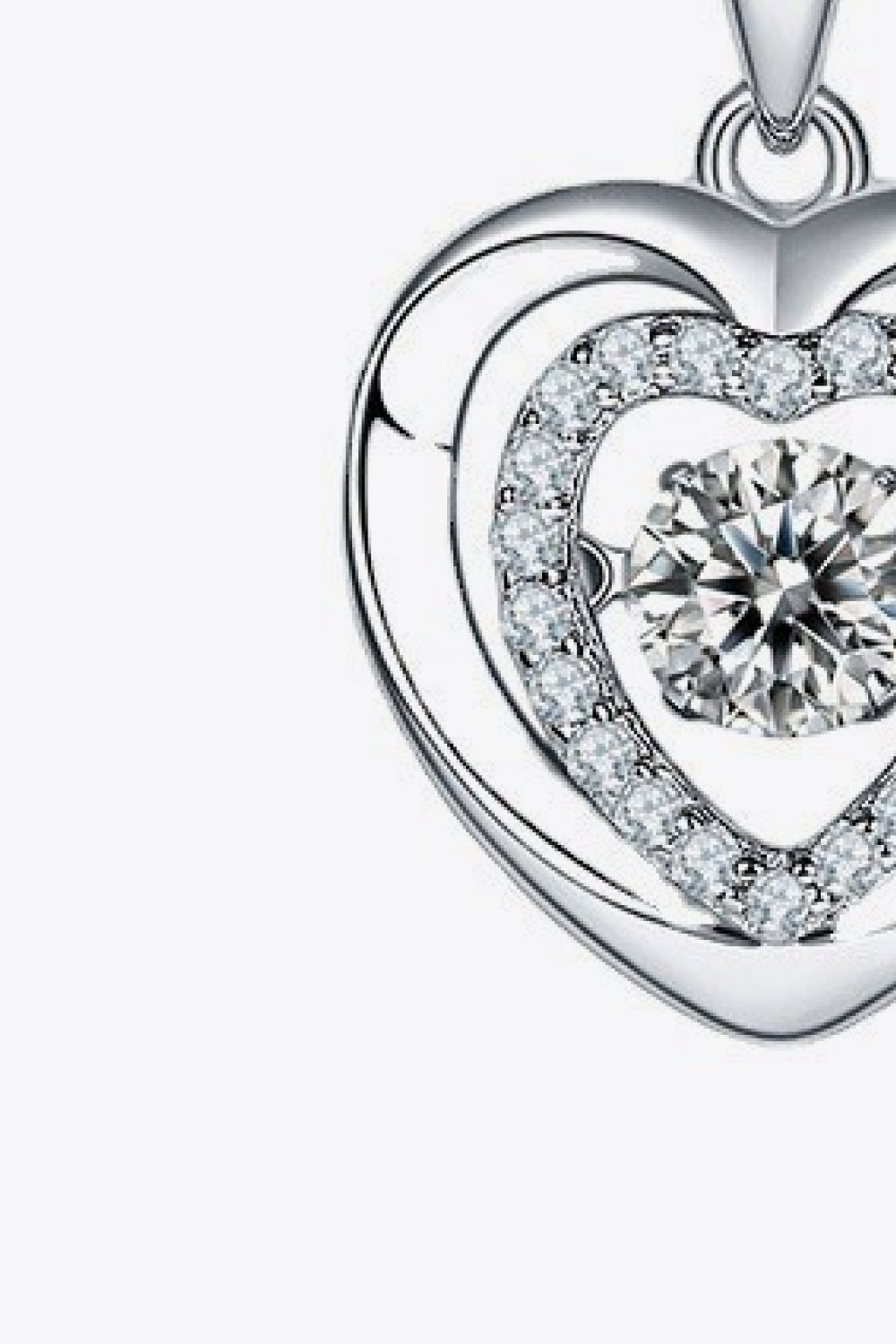 Sparkala™ Heart Pendant Necklace (Platinum-Plated Fine Silver) by Sparkala