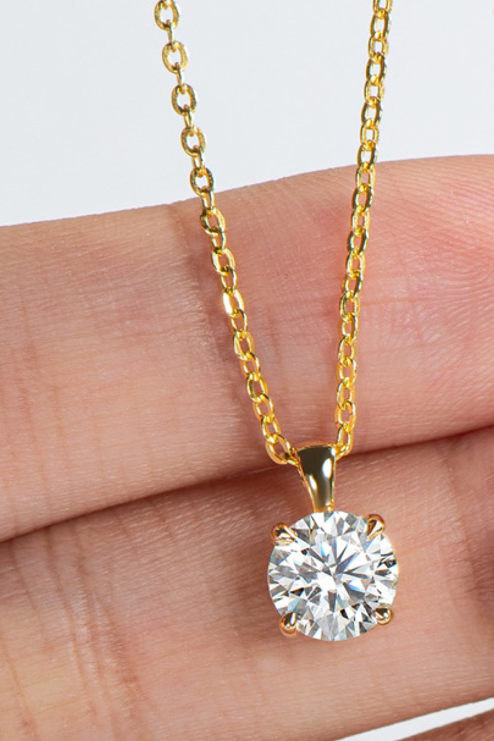 1 Carat Sparkala™ Chain-Link Necklace (Platinum-Plated Fine Silver) by Sparkala