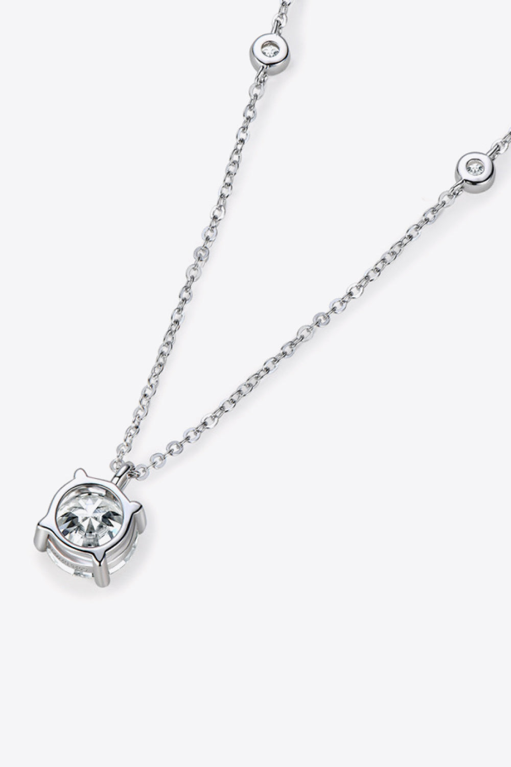 2 Carat Sparkala™ 4-Prong 925 Sterling Silver Necklace (Platinum-Plated Fine Silver) by Sparkala