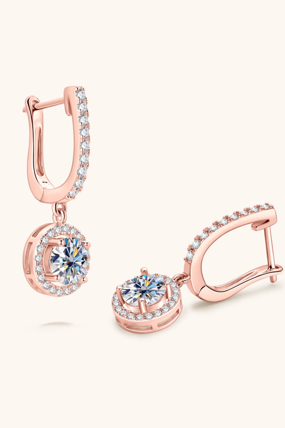 2 Carat Sparkala™ Platinum-Plated 925 Sterling Silver Drop Earrings by Sparkala
