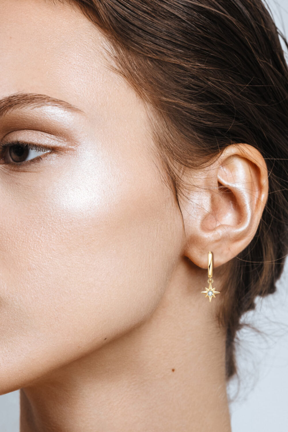 Sparkala™ Star Drop Earrings (Platinum-Plated Fine Silver) by Sparkala