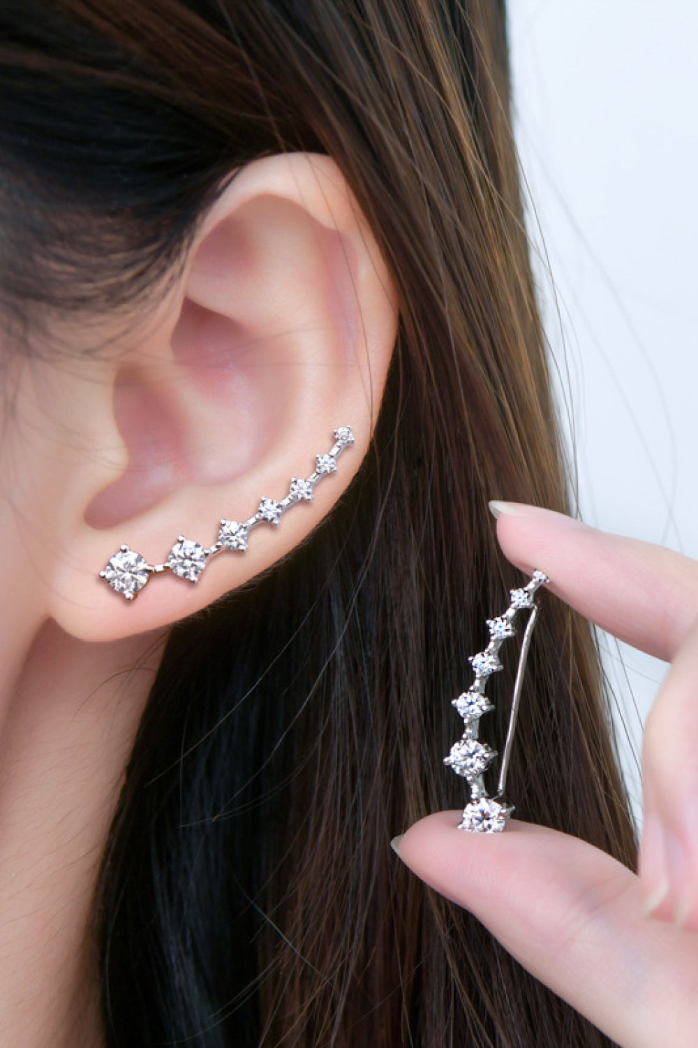 1.9 Carat Sparkala™ Platinum-Plated 925 Sterling Silver Earrings by Sparkala