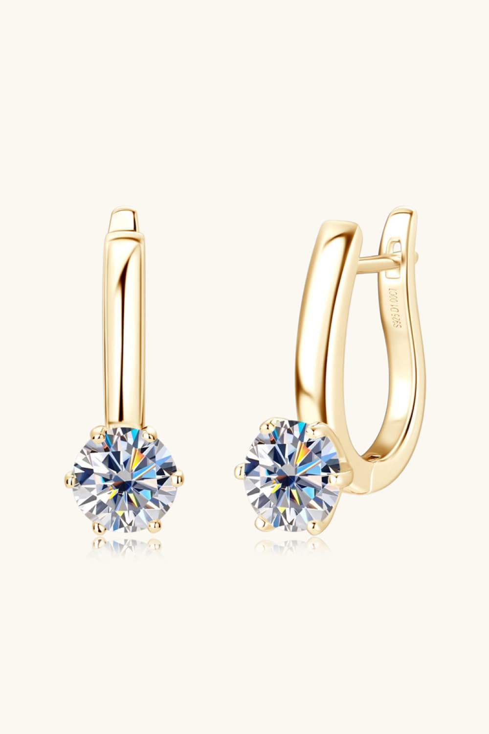 2 Carat Sparkala™ Platinum-Plated 925 Sterling Silver Earrings by Sparkala