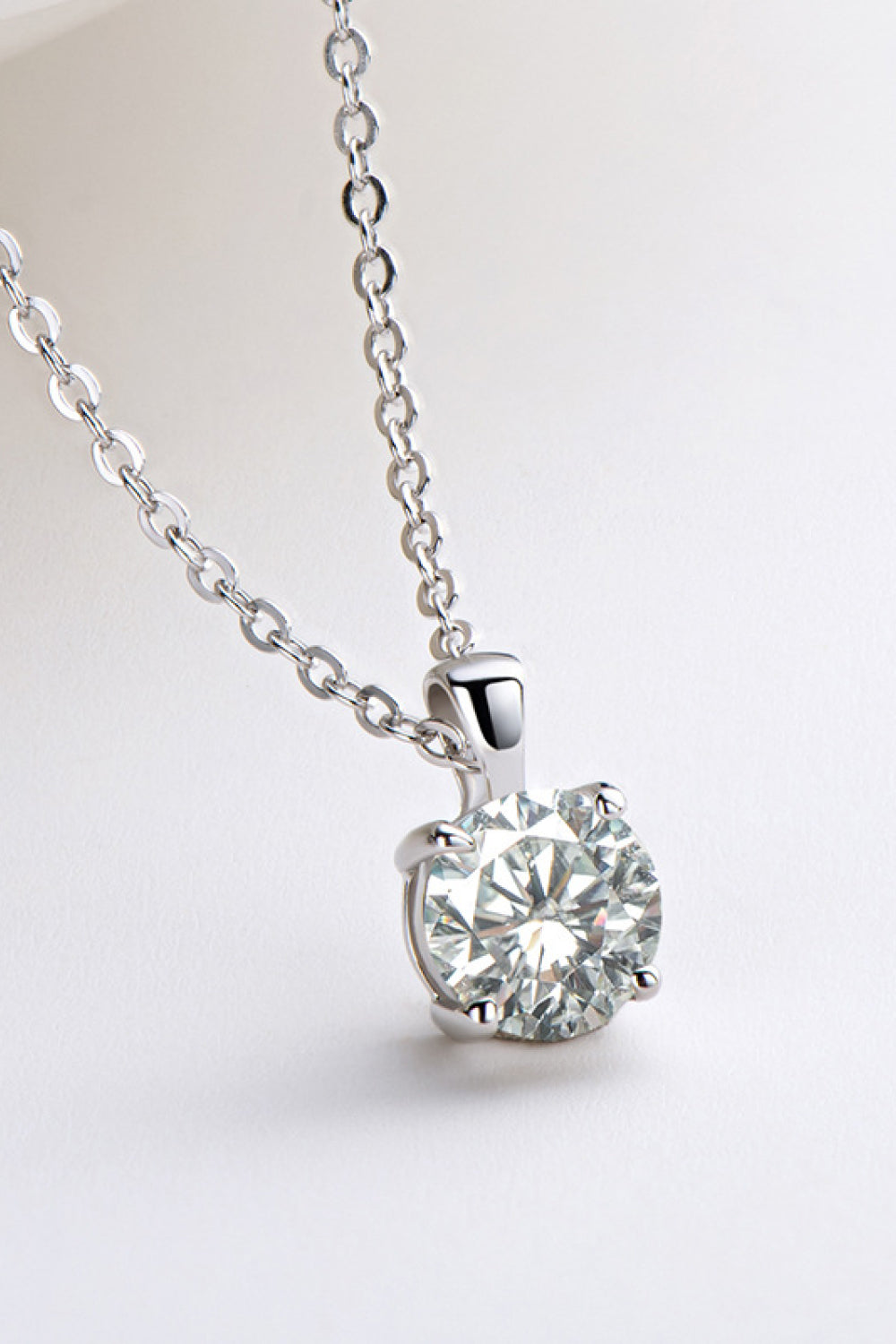 1 Carat Sparkala™ Chain-Link Necklace (Platinum-Plated Fine Silver) by Sparkala