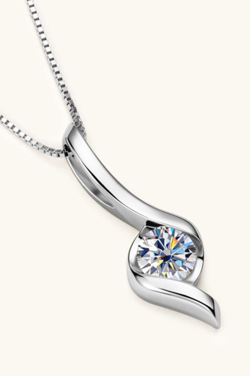 1 Carat Sparkala™ Platinum-Plated 925 Sterling Silver Necklace by Sparkala