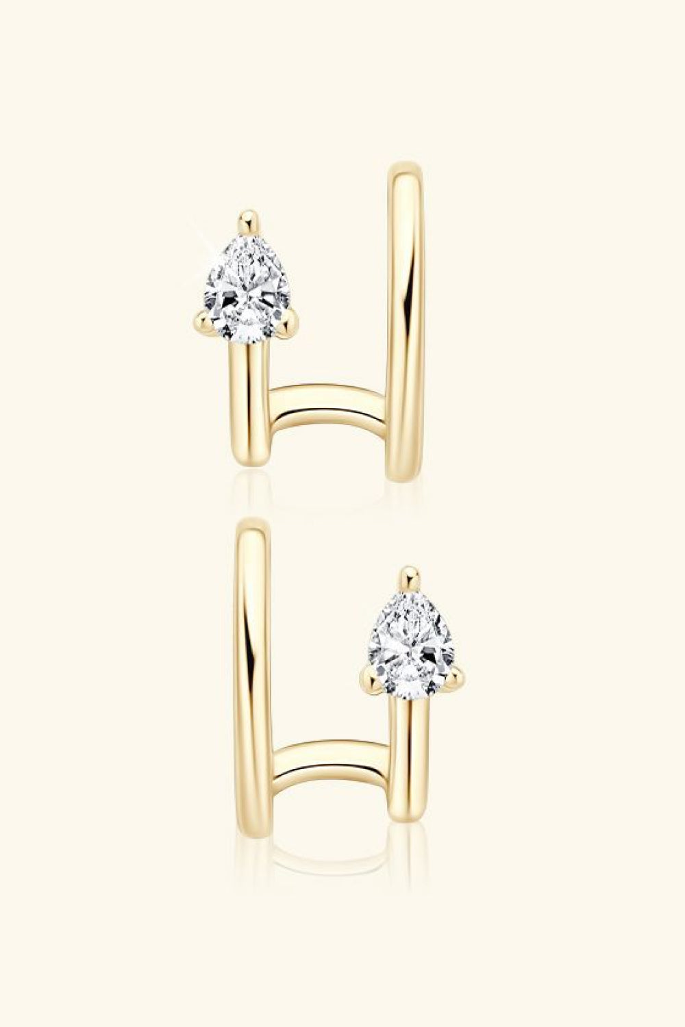 Sparkala™ Platinum-Plated 925 Sterling Silver Cuff Earrings by Sparkala