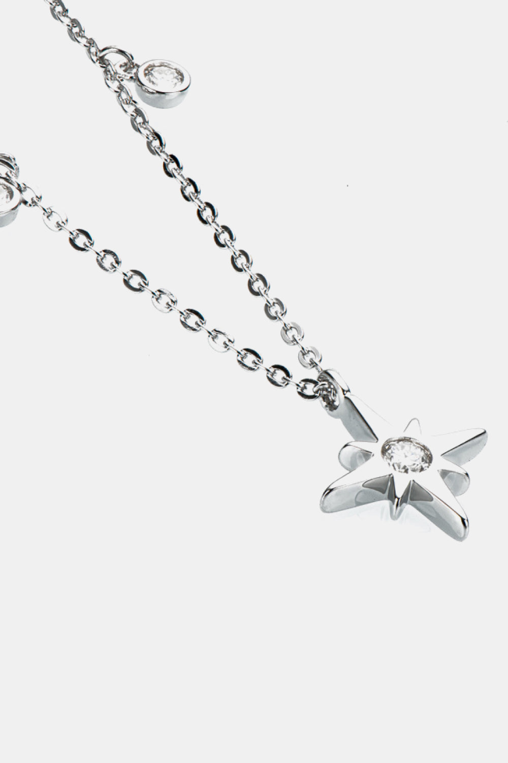 Sparkala™ North Star Pendant Platinum-Plated 925 Sterling Silver Necklace by Sparkala