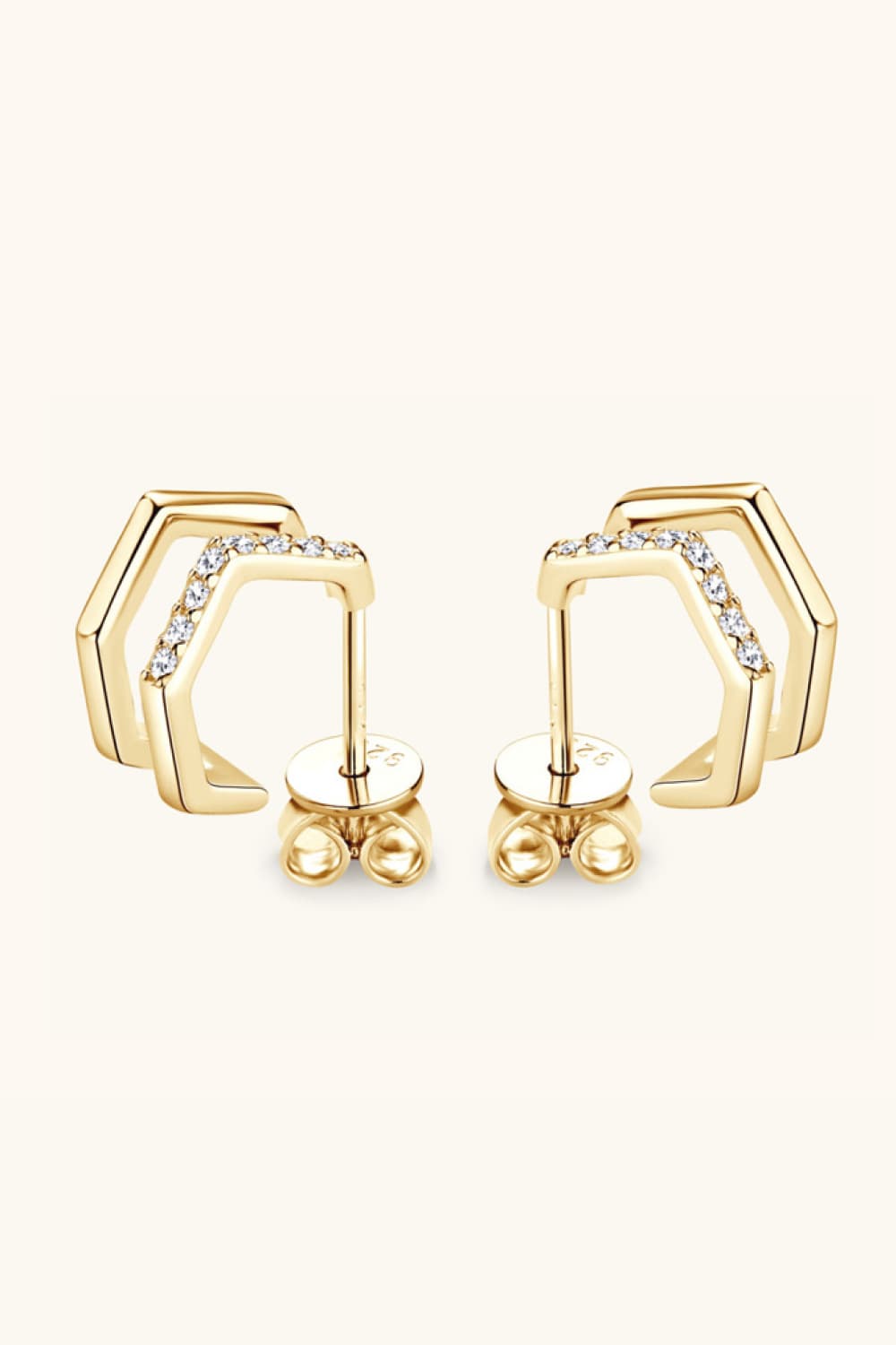 Sparkala™ Platinum-Plated 925 Sterling Silver Double-Layered Earrings by Sparkala