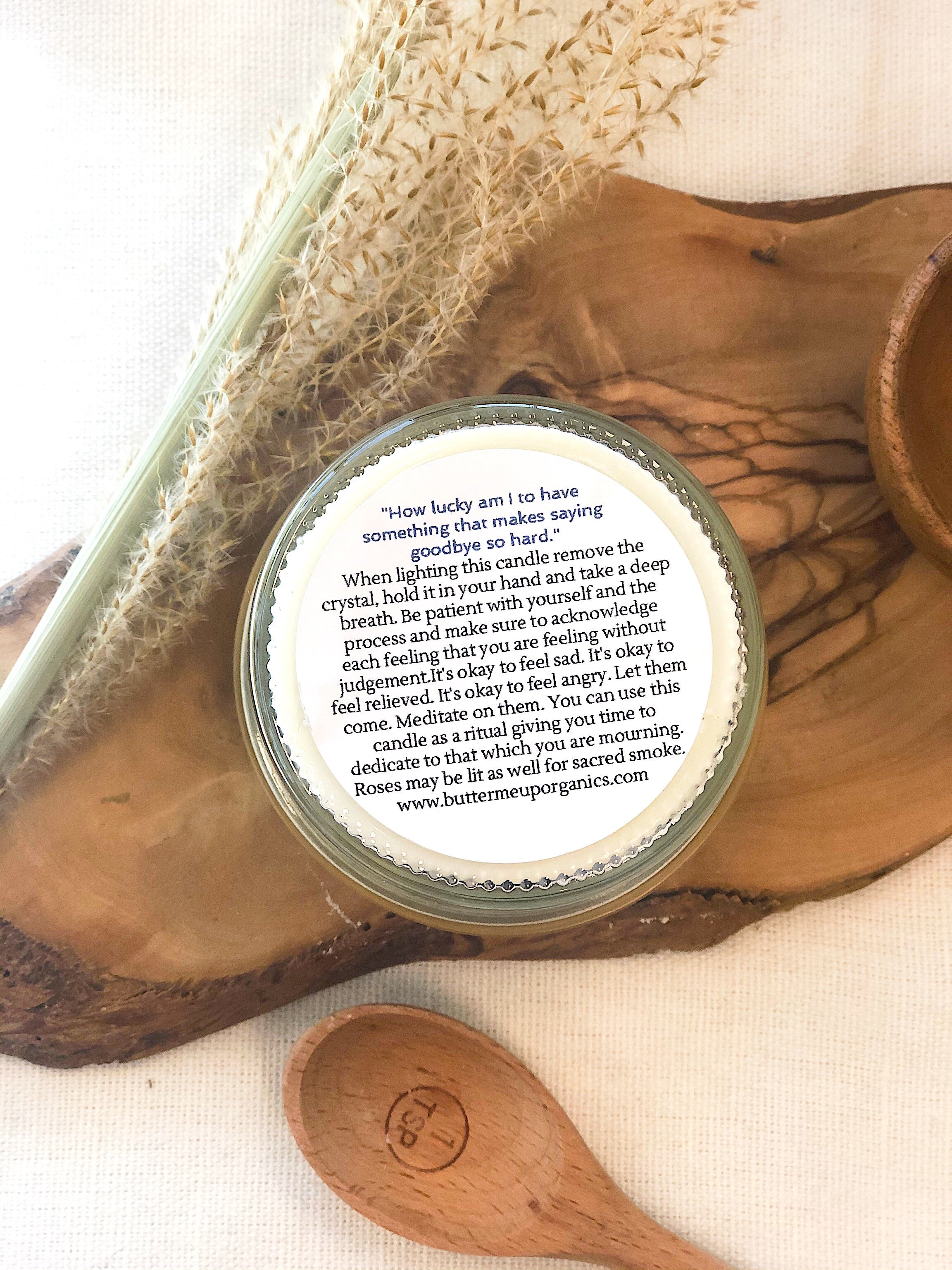 Grief Candle / Intention Candle / Essential Oil Candle / Soy Wax Candle / Candle for Grief by Butter Me Up Organics