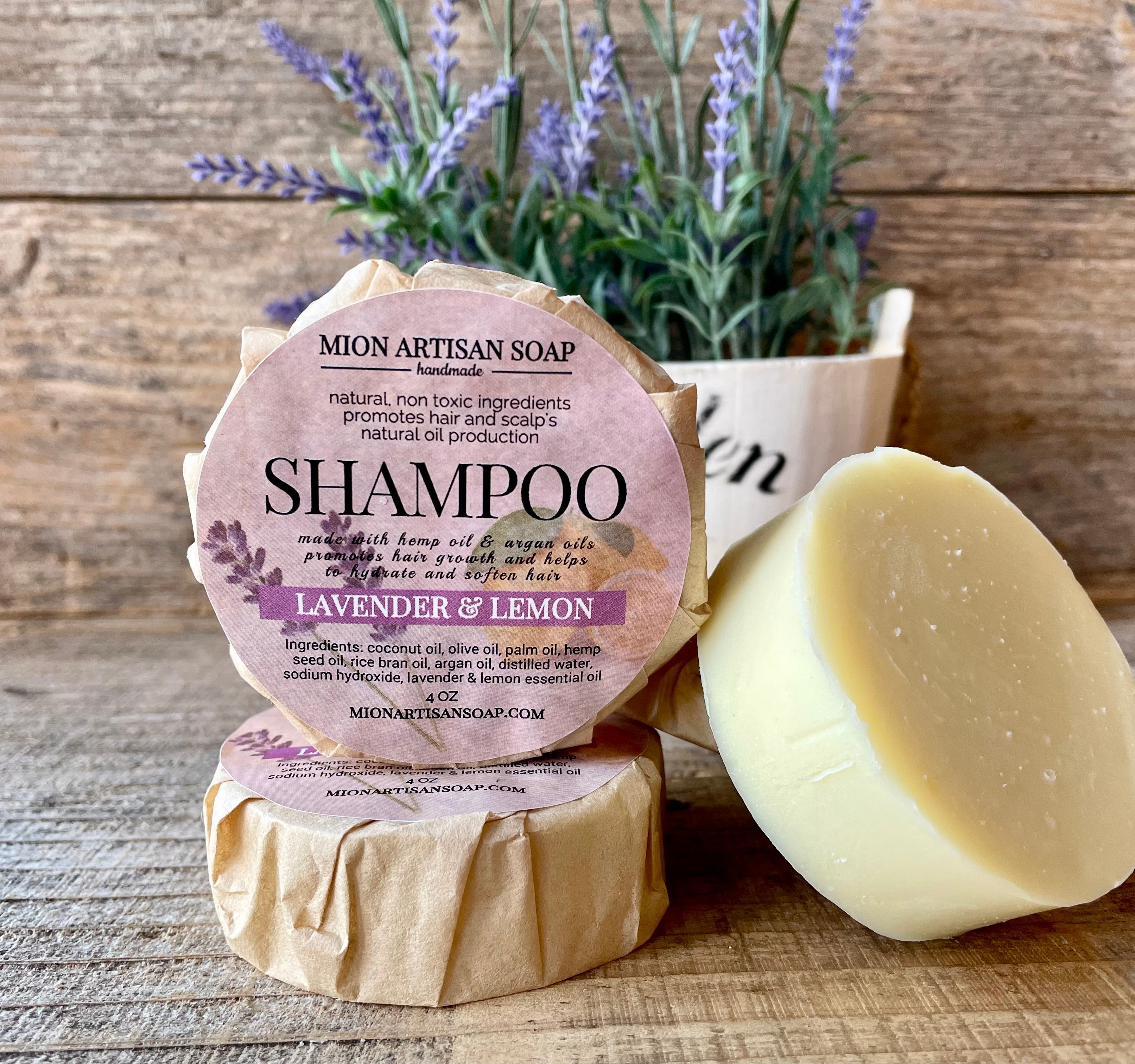Shampoo Bar | Lavender & Lemon | best for dry and damaged hair by MION Artisan Soap Co.