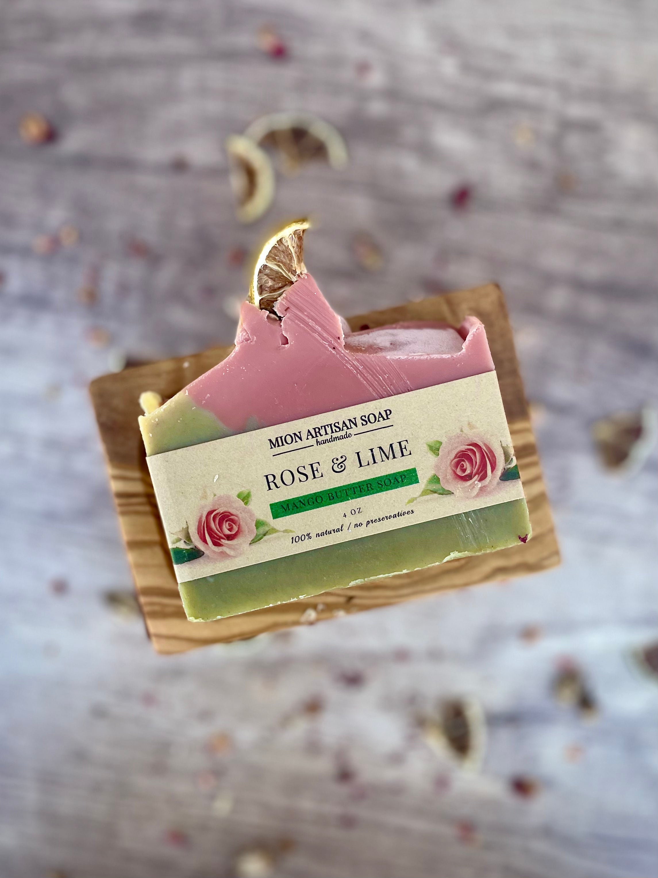 Rose & Lime | Mango Butter Soap by MION Artisan Soap Co.