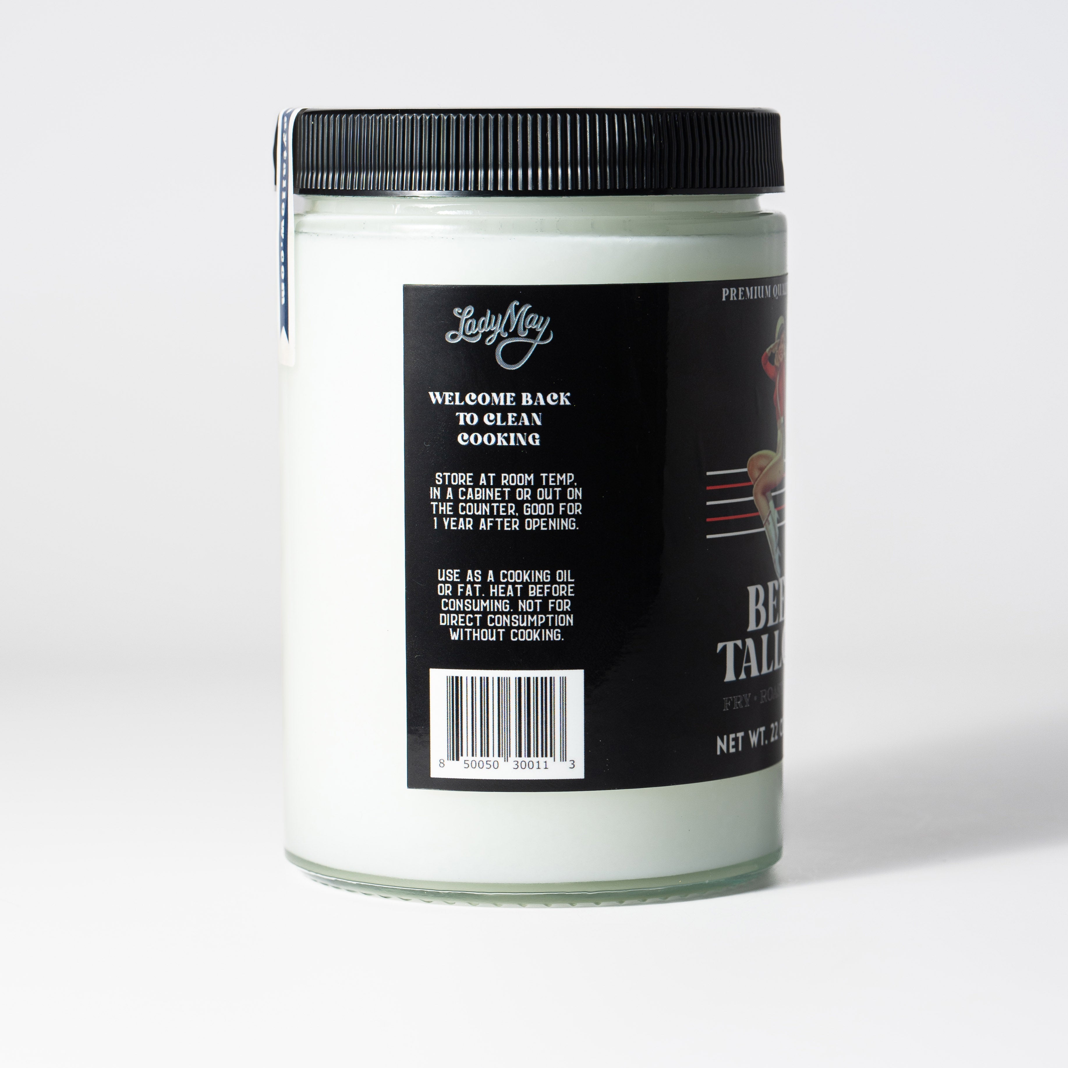 22oz Premium Grass-Fed Beef Tallow | Restaurant-Proven Cooking Fat | Seed Oil-Free by The Lady May