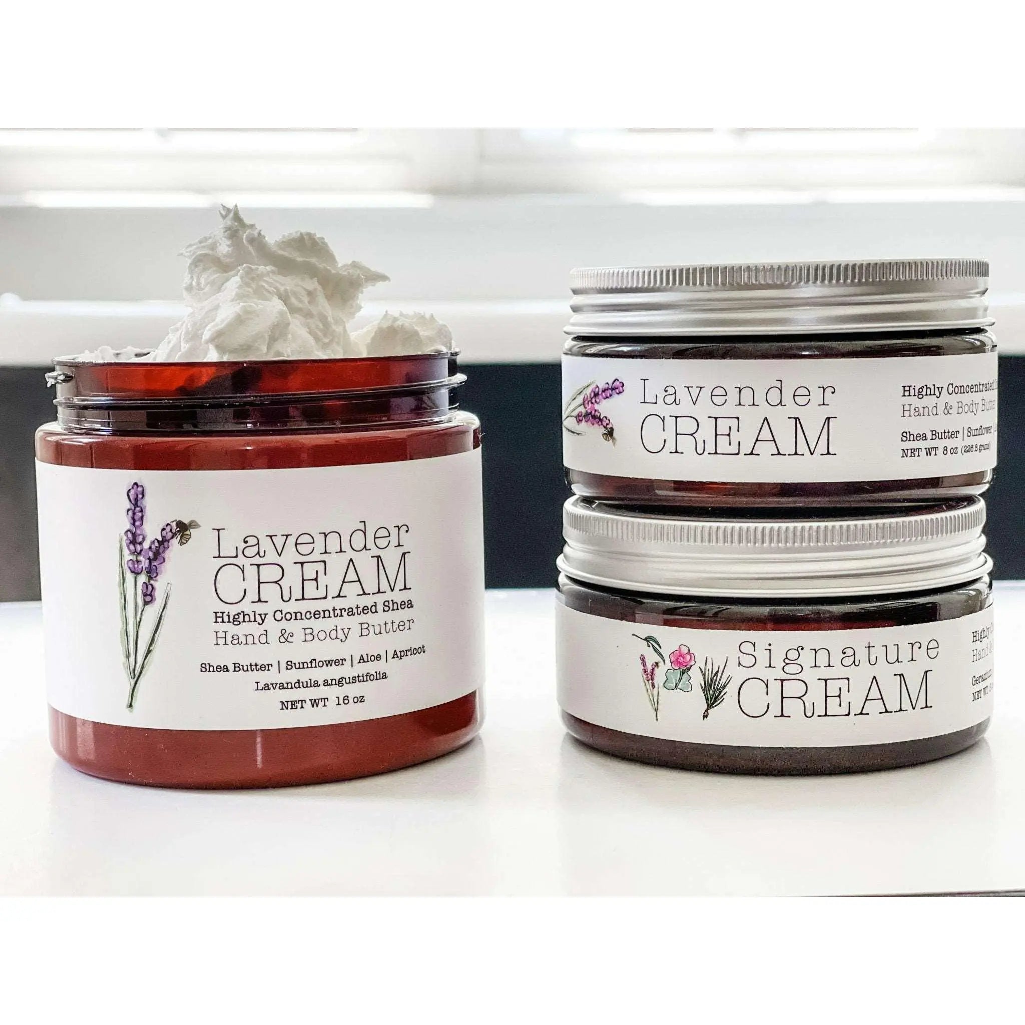Lavender CREAM - Aromatherapy Hand & Body Cream -Lotion 8 oz or 16 oz by Lavender Life Company