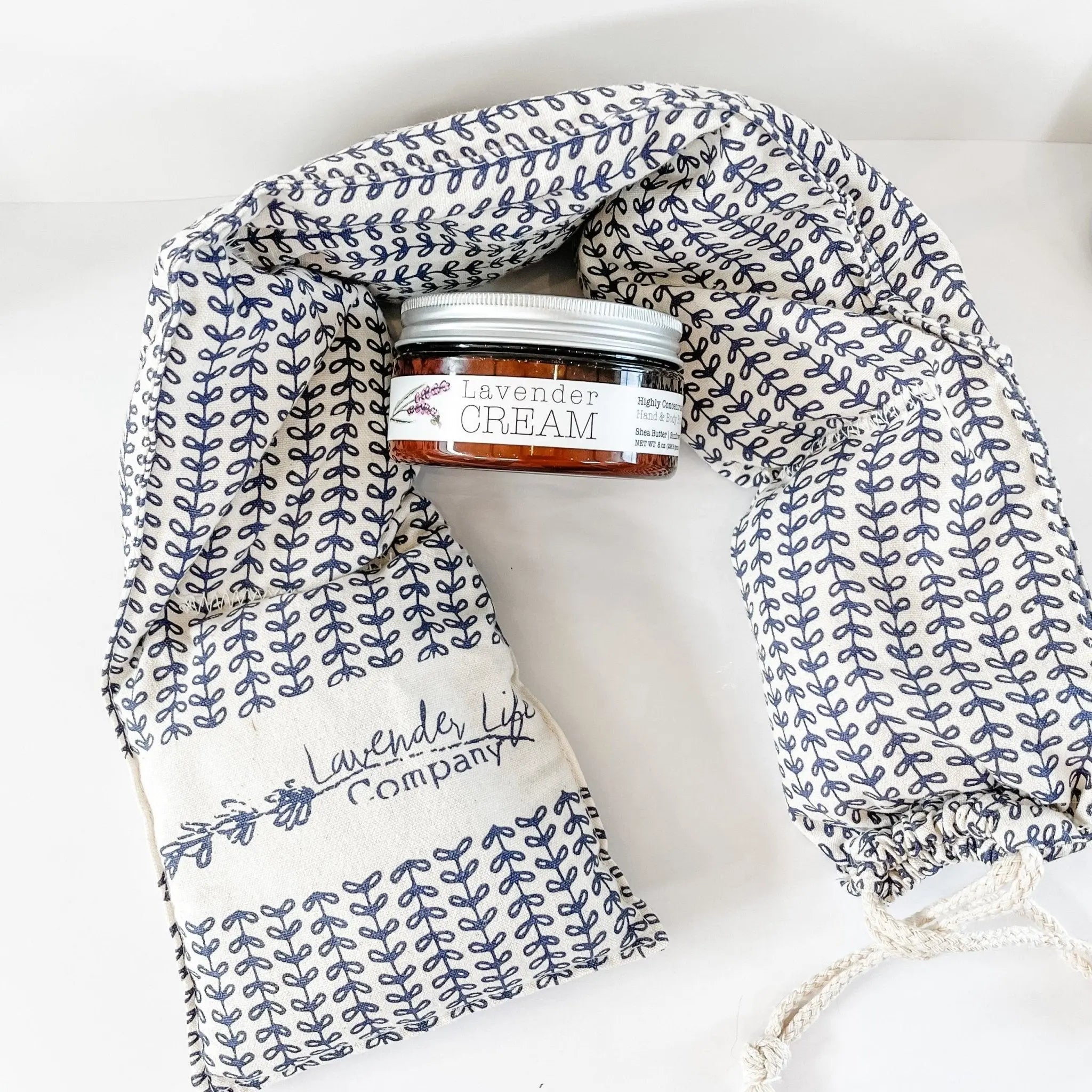 Lavender Cream & Warming Neck Wrap — Relaxation Gift Set by Lavender Life Company