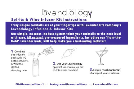 Lavendology Spirits & Wine Infuser Kit by Lavender Life Company