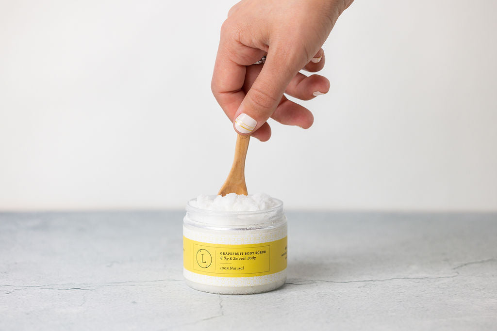 CBD Grapefruit Body Salt Scrub with CBD - Moisturizing and fresh (THC free) by Lizush