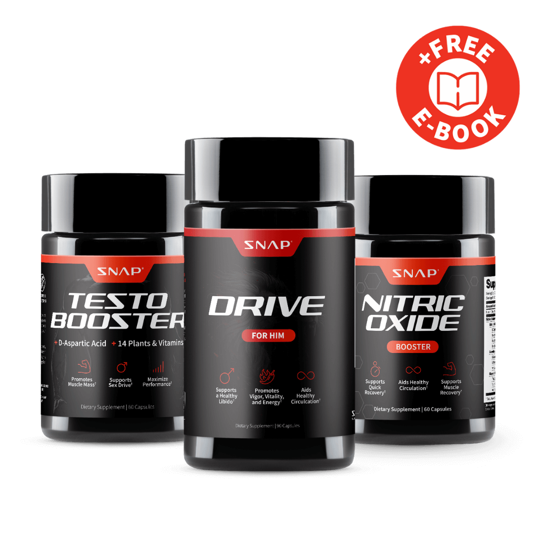 Male Drive Stack + Free E-Book by Snap Supplements