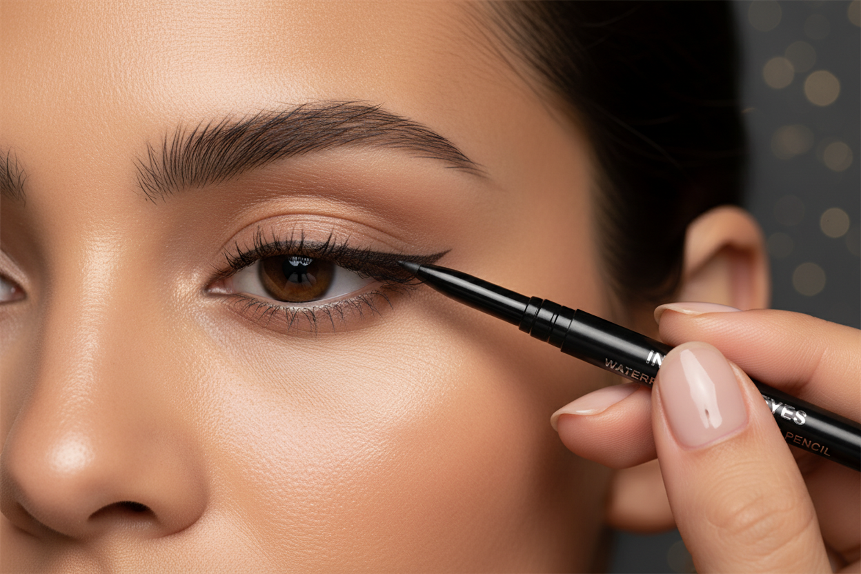 Pitch Black Indelible Eye Auto Eyeliner Pencil by REK Cosmetics