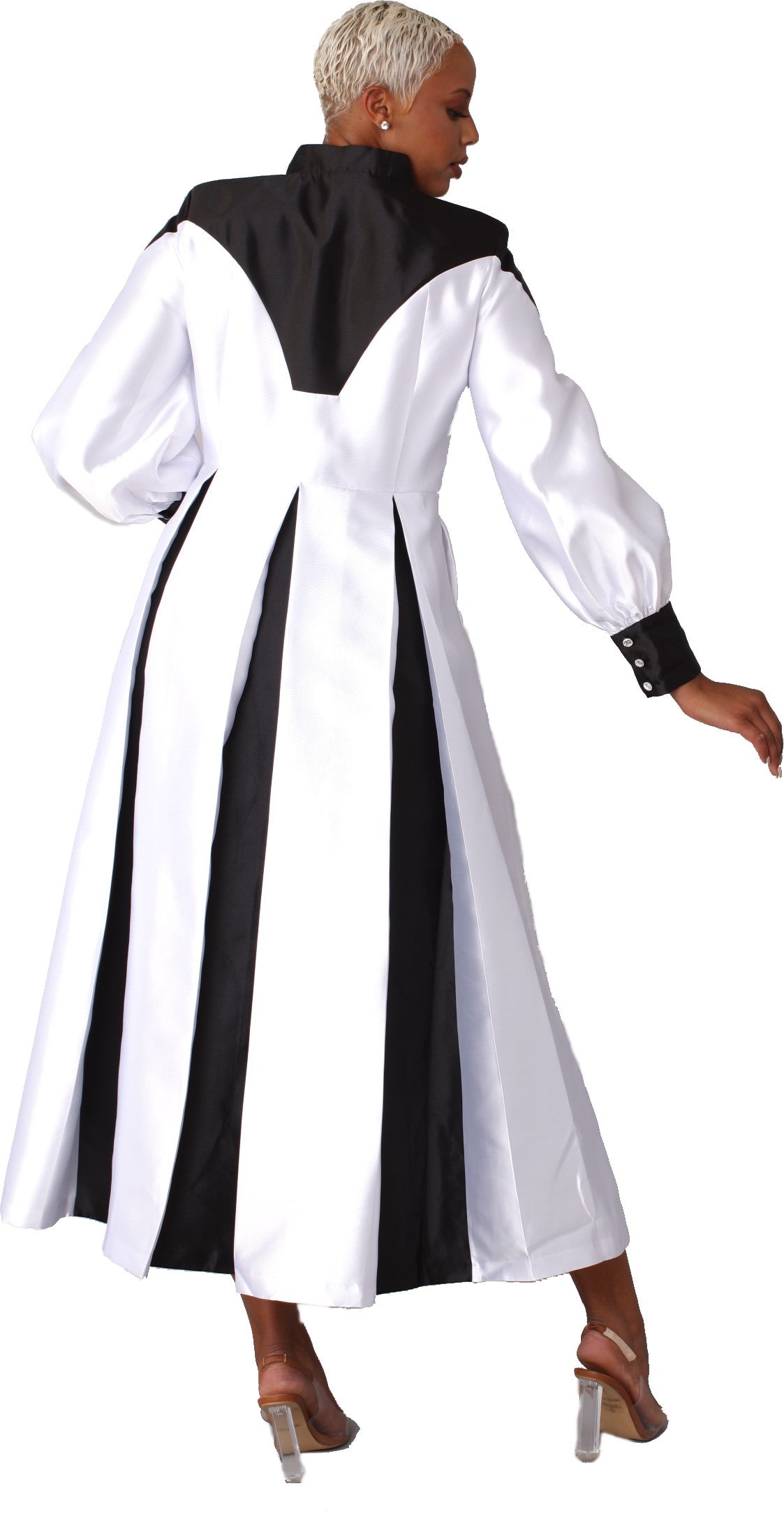 Plus Size Two-Toned Woven Cassock Robe- 4802W by Tally Taylor
