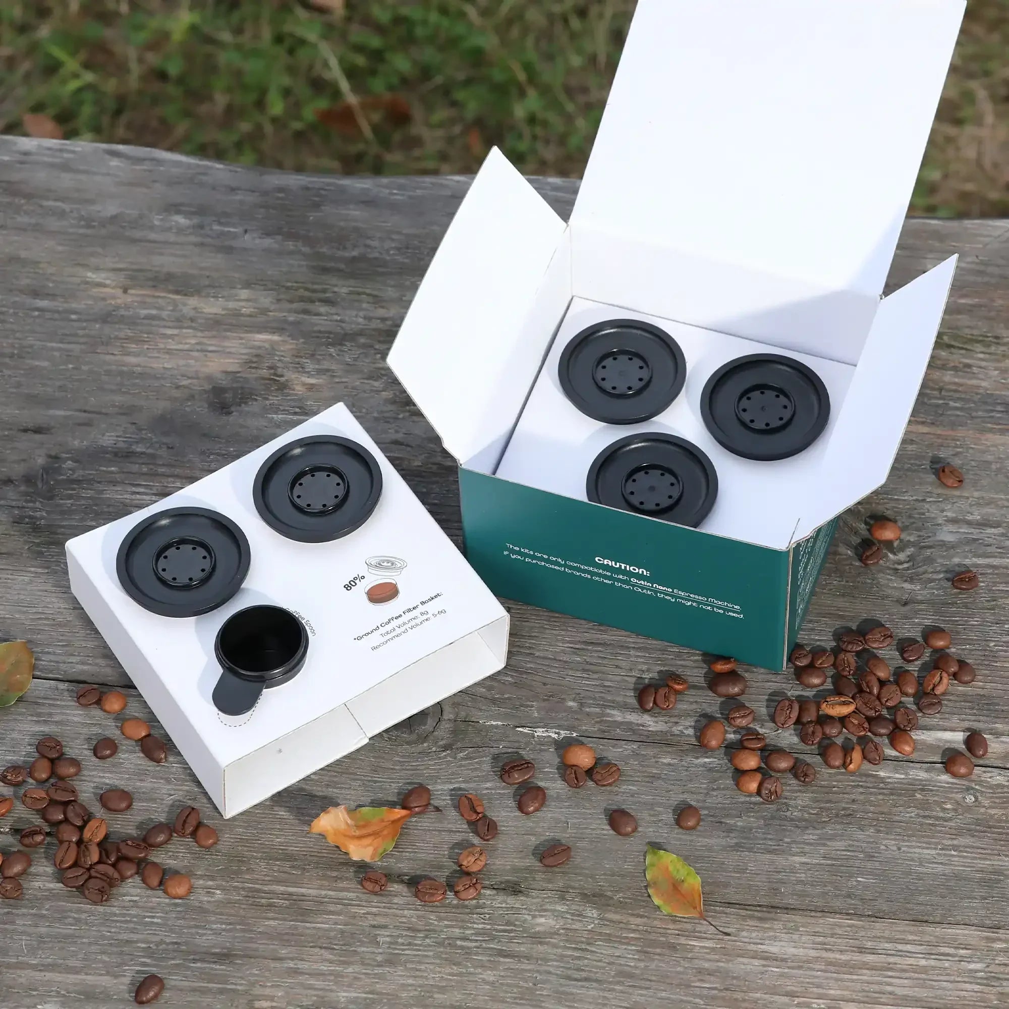 Nano Portable Espresso Machine Filter Baskets Kit (6g-8g) by OutIn