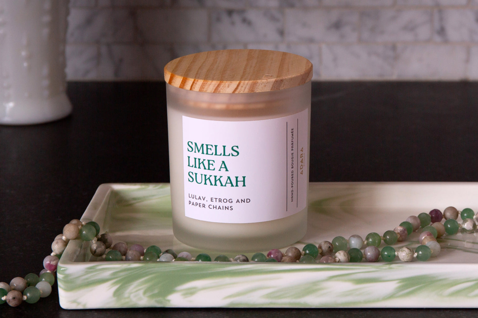 Smells Like A Sukkah - Lulav, Etrog, and Paper Chains Scented Candle by Adara Rituals
