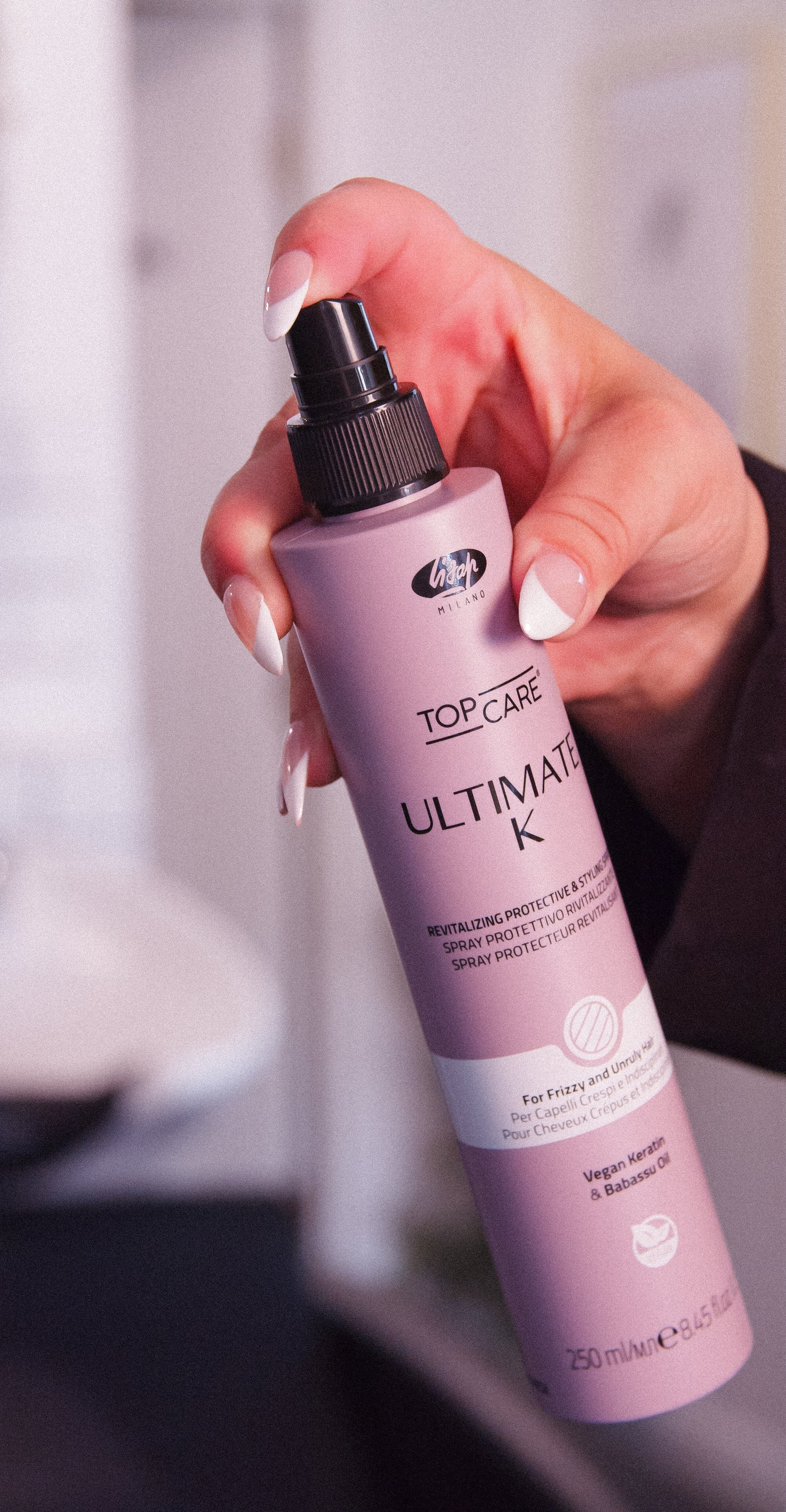Top Care Ultimate K Revitalizing Protective & Styling Spray by Lisap Milano