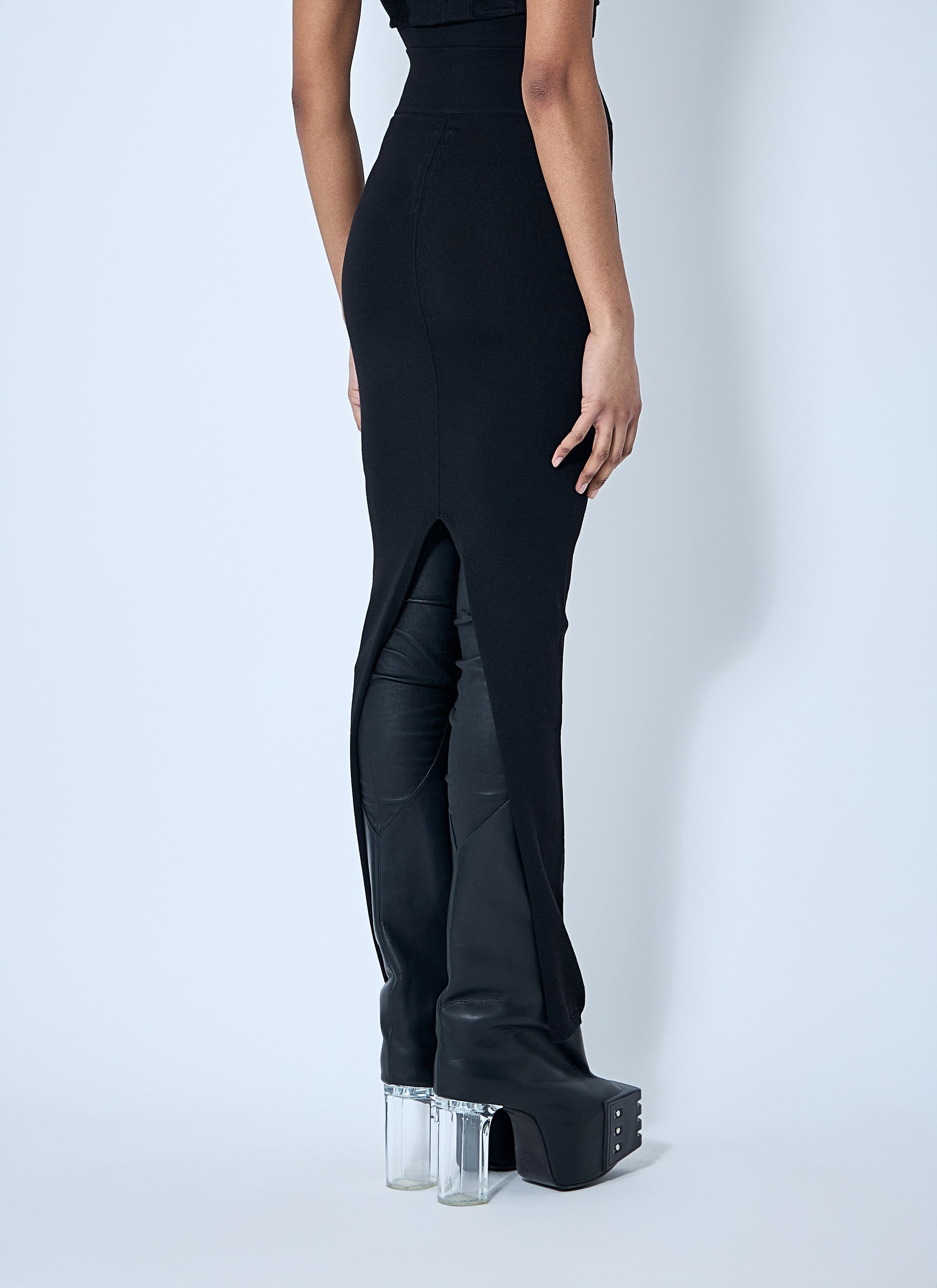 Rick Owens Women Wool Knit Maxi Skirt by Luosophy
