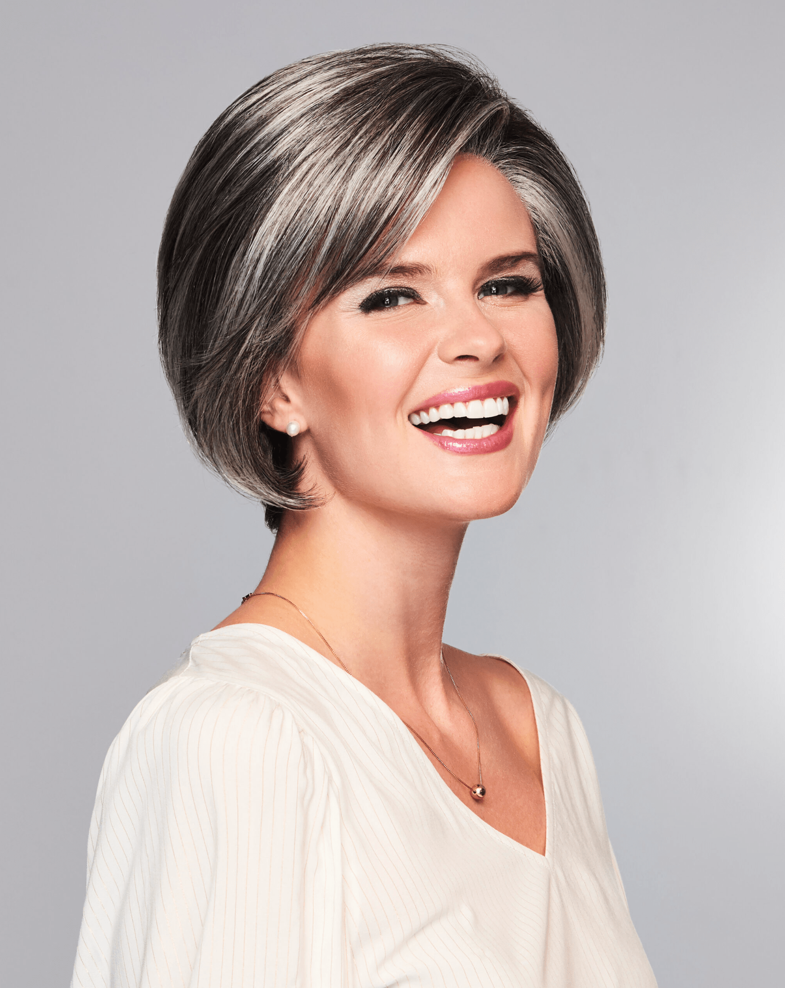 Eva Gabor Sheer Elegance Wig, Chin Length Bob Lace Front Textured Layers, GL44/51