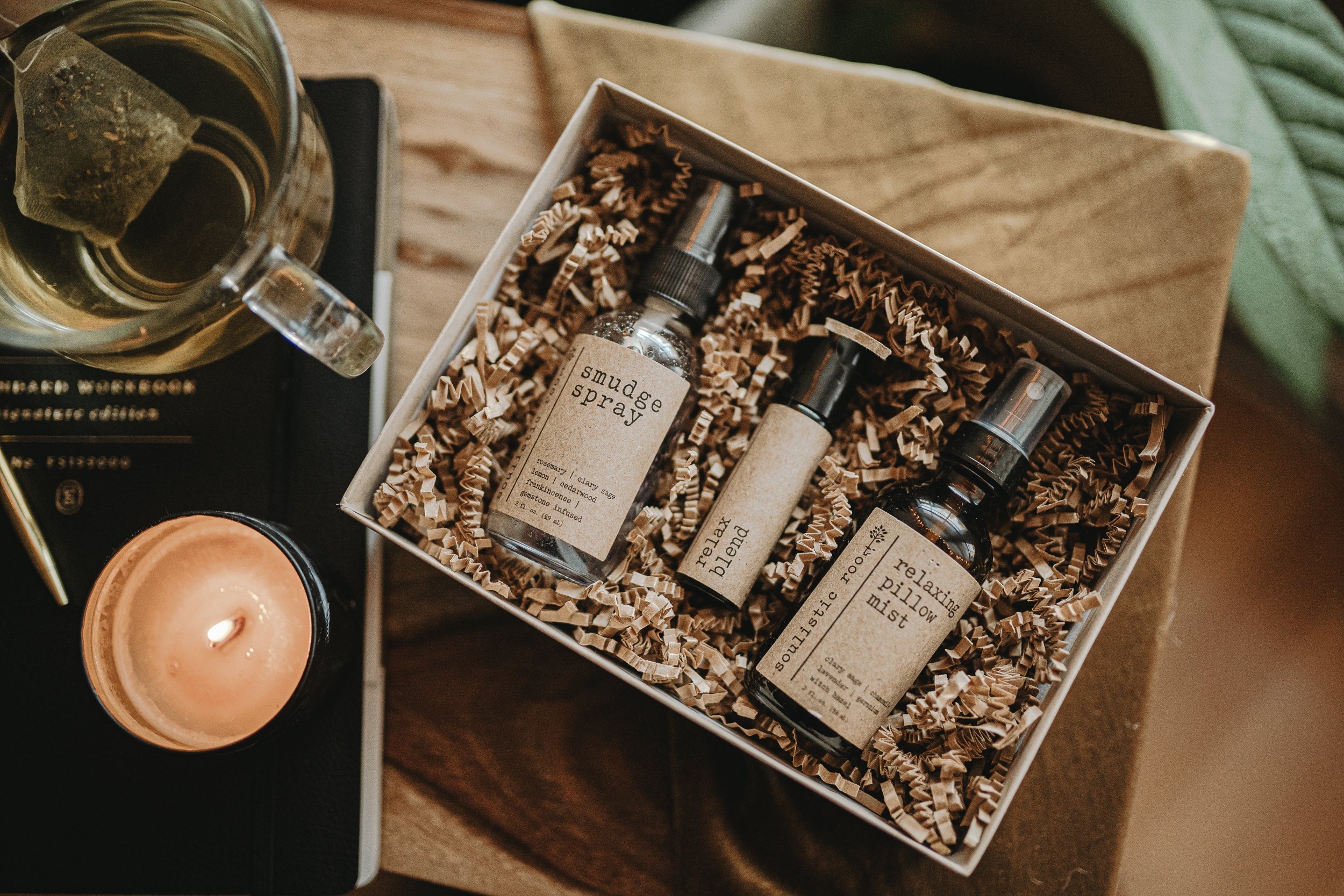 Gift Set- Smudge Spray, Pillow Spray & Relax Roller by Soulistic Root