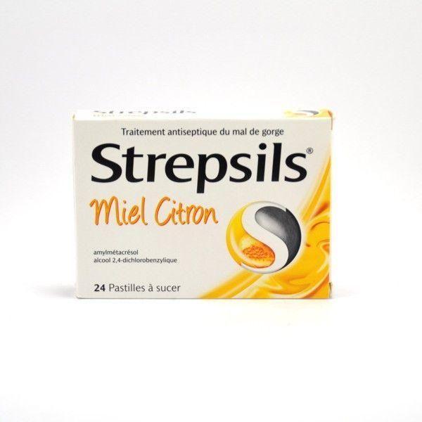 Strepsils Miel Citron Lozenges Sore Throat Relief Pack of 24 by Pasteur Pharmacy