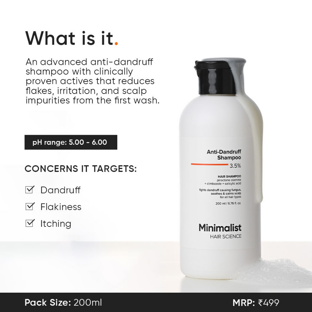Minimalist Anti-Dandruff Shampoo 3.5% Salicylic Acid by Dista