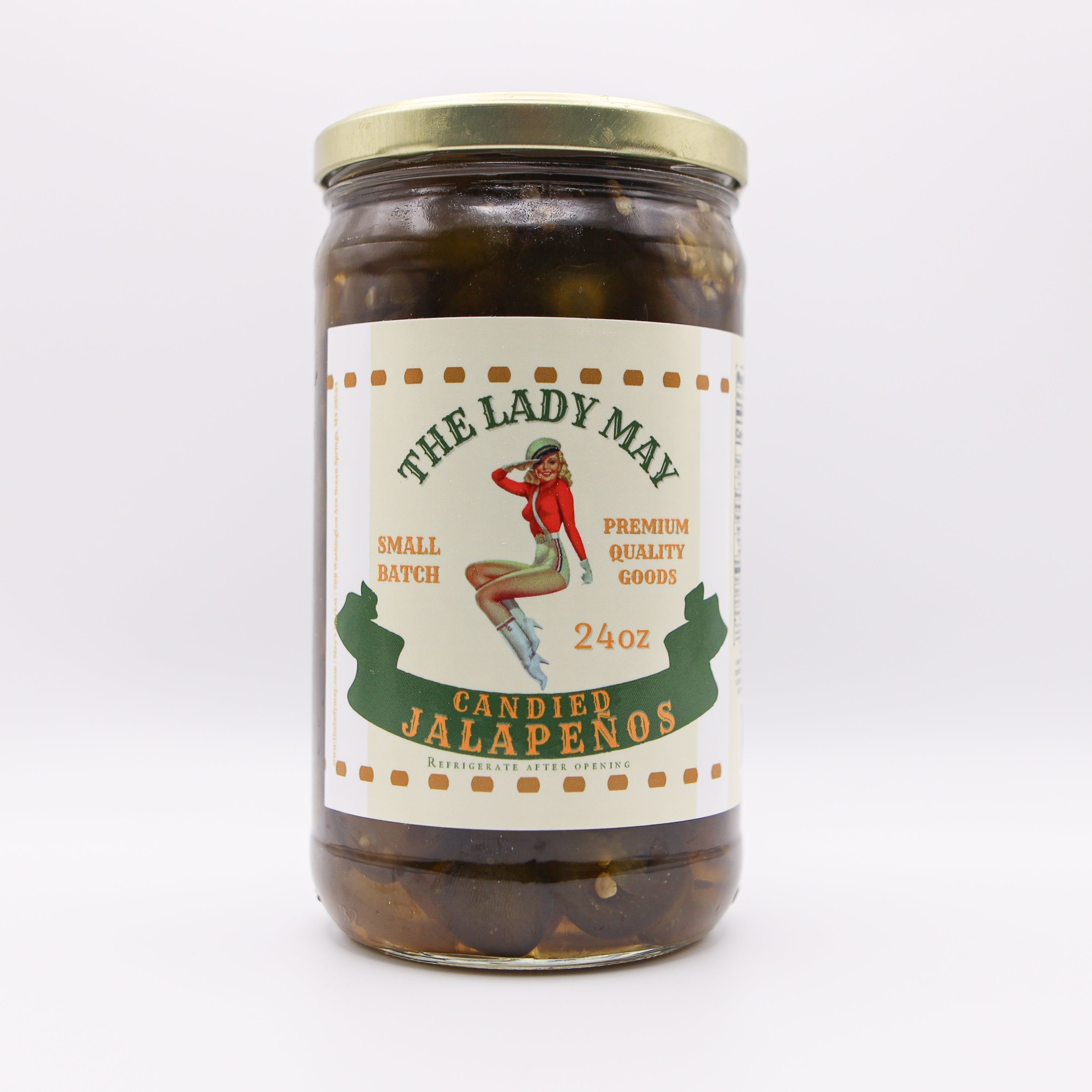 Sweet Heat Candied Jalapeños 2 pack – The Lady May’s Small-Batch Cowboy Candy | Sweet & Spicy Pickled Jalapeños in 24oz Glass Jar