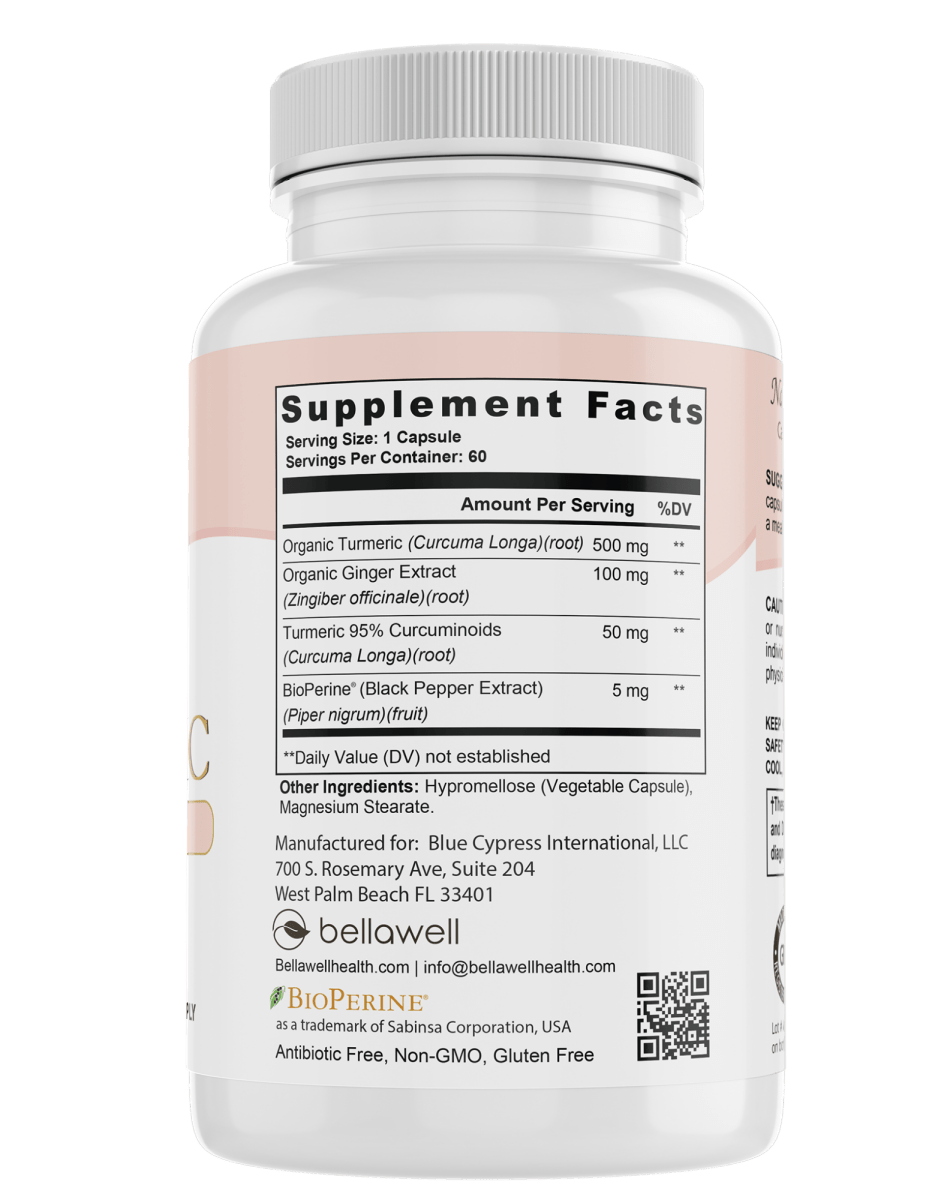 Turmeric & Ginger Formula - by Bellawell by Bellawell Health