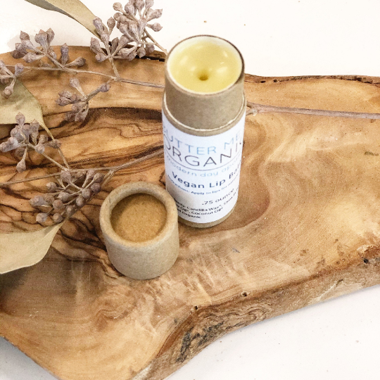 Organic VEGAN Lip Balm / Vegan Lip Gloss / Organic Vegan Compostable Lip Balm by Butter Me Up Organics