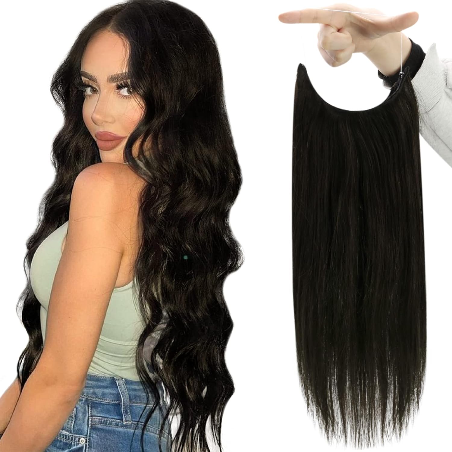 VIP BandX Halo / Silky Straight 24" with Clip