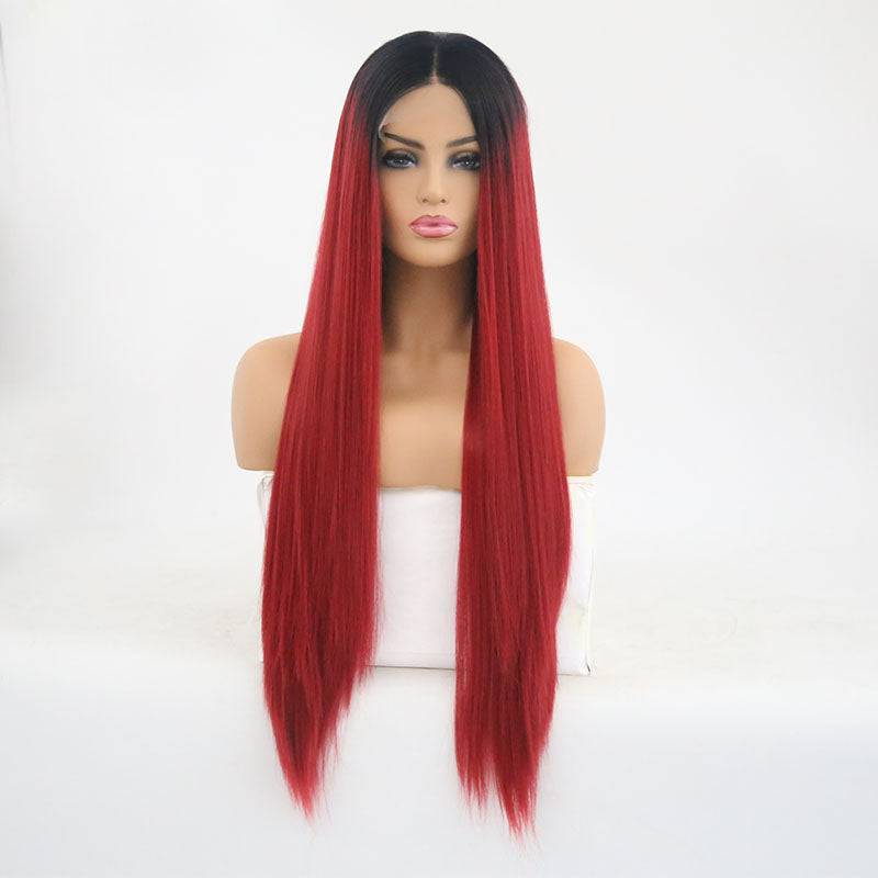 VIP Synthetic Lace Front Wig, 24", Color 1BT130M