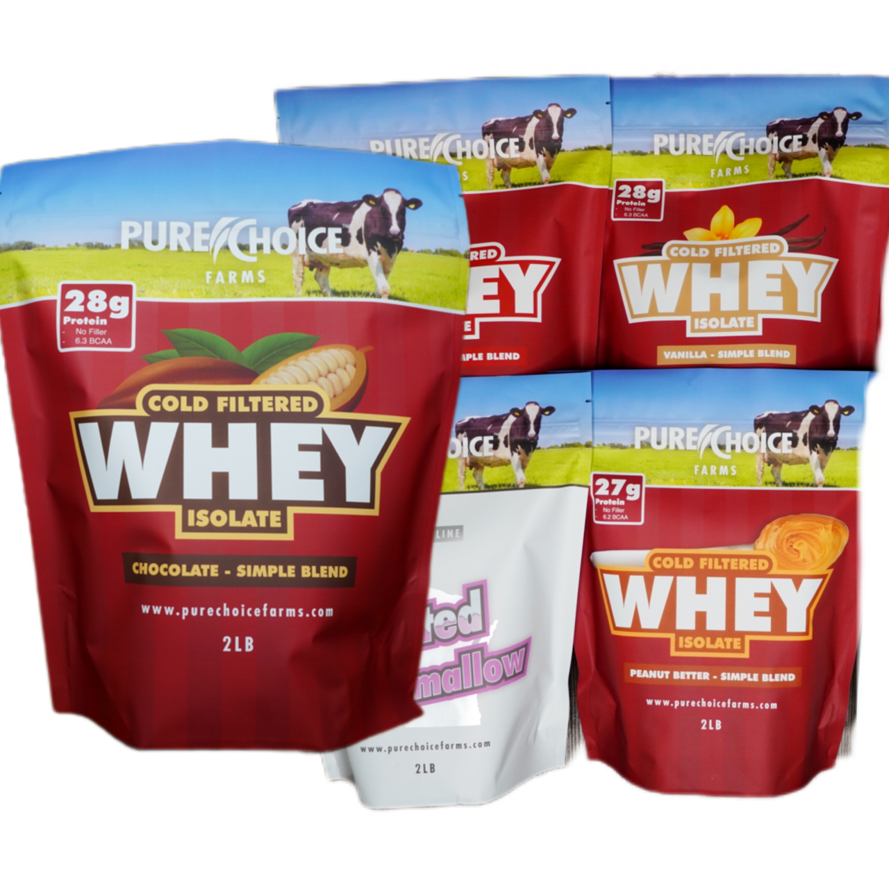 Whey Protein Isolate Flight Try 5 flavors! by Pure Choice Farms