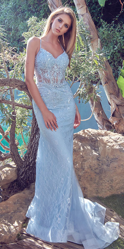 Juliet 250 Embellished Lace Mermaid Dress by DiscountDressShop