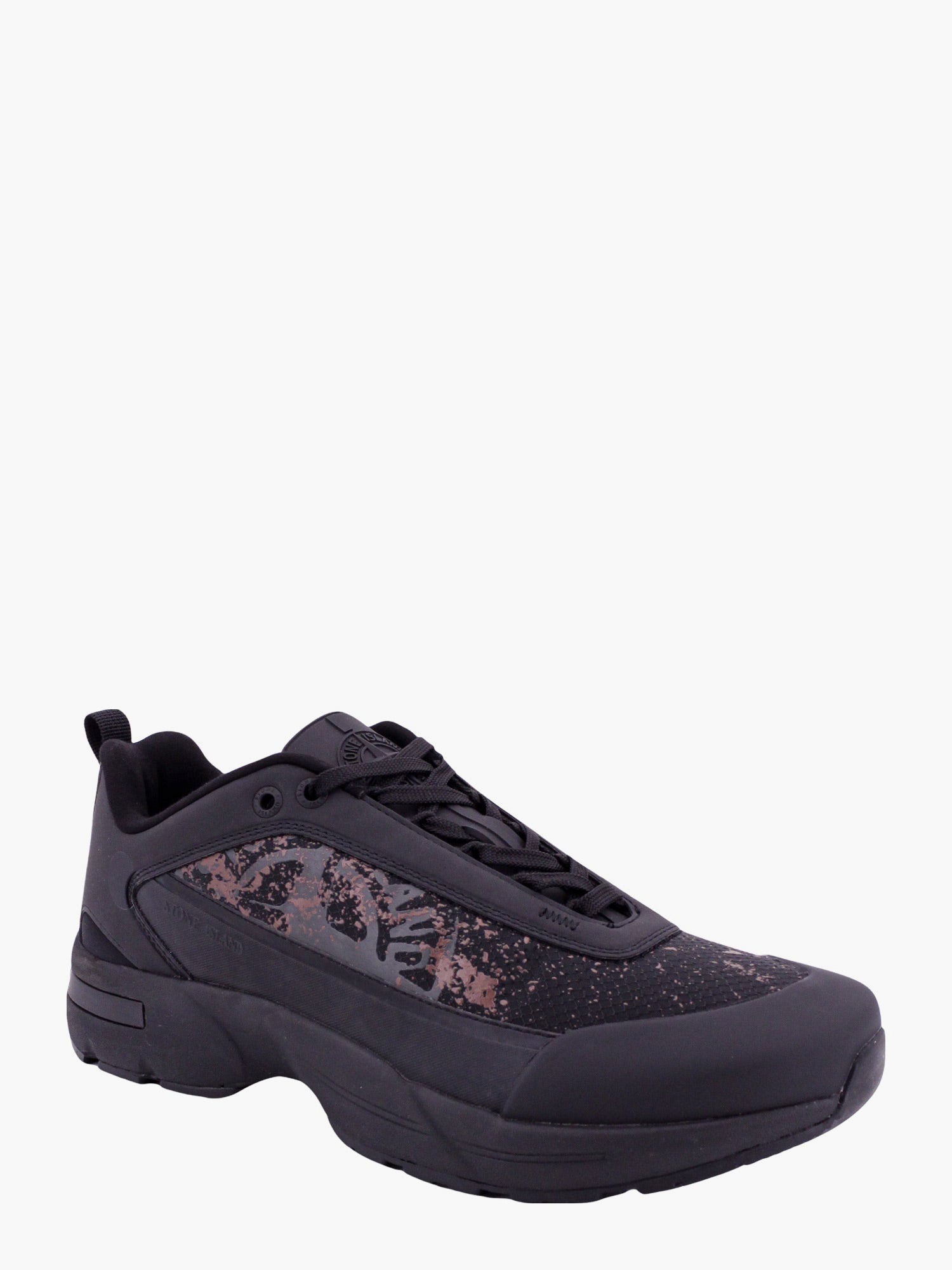 Stone Island Men Grime Man Black Sneakers